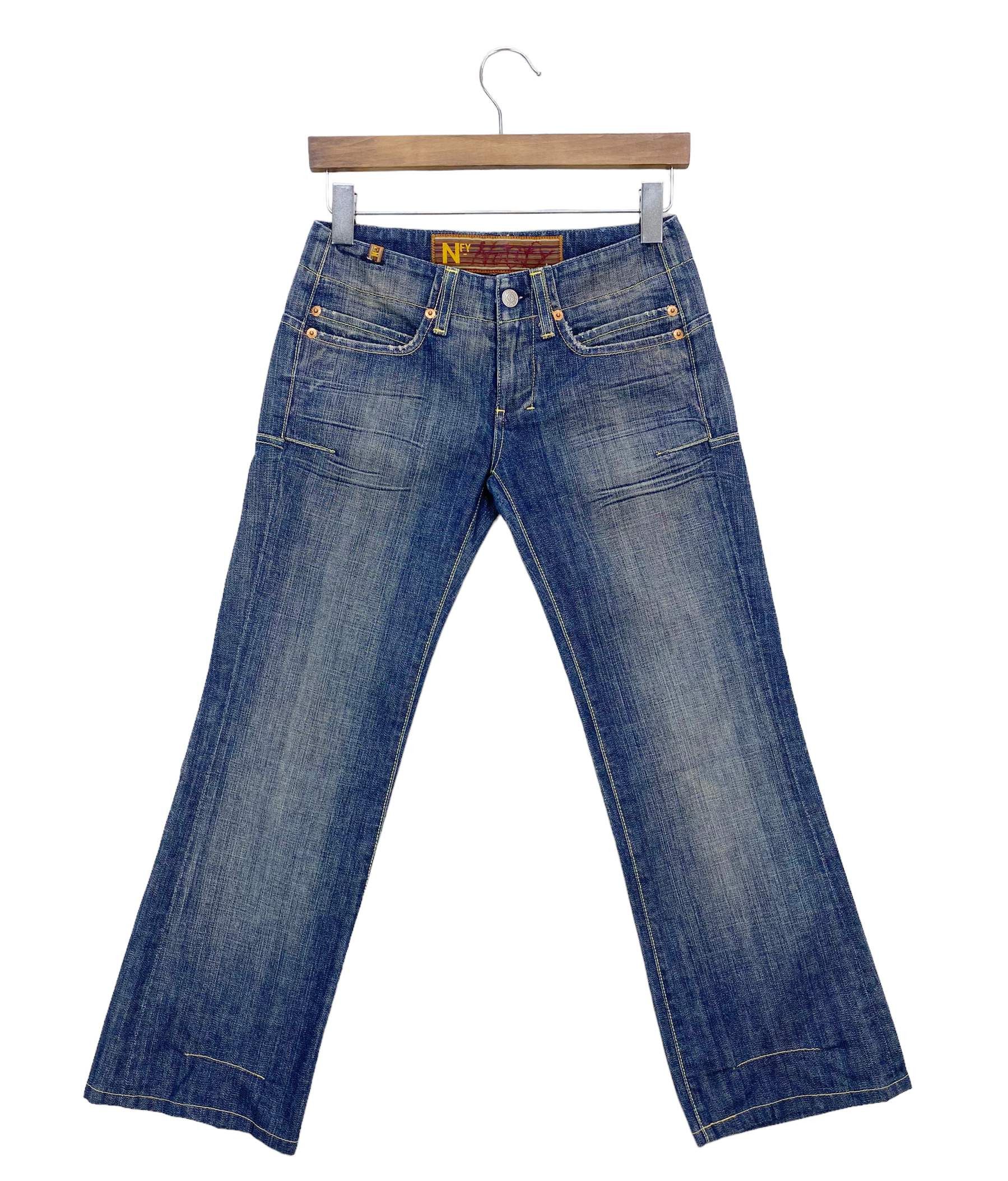 image of Distressed Denim Notify Jeans Dahlia Denim Flare Jeans Pants Made In Italy in Blue, Men's (Size 28)