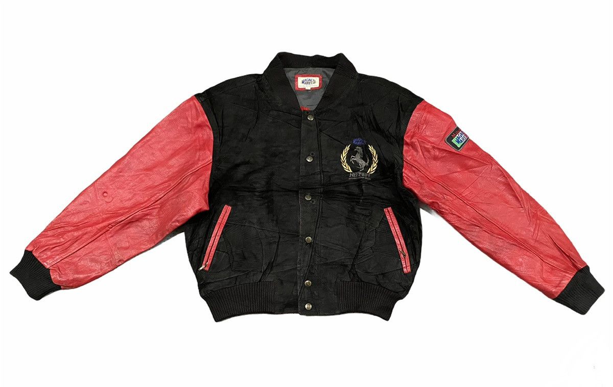 Ferrari FERRARI VARSITY LEATHER JACKET MAGNETI MARELLI SCHUMACHER Size US M / EU 48-50 / 2 - 2 Thumbnail