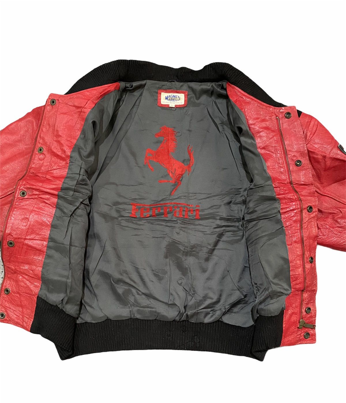 Ferrari FERRARI VARSITY LEATHER JACKET MAGNETI MARELLI SCHUMACHER Size US M / EU 48-50 / 2 - 3 Thumbnail