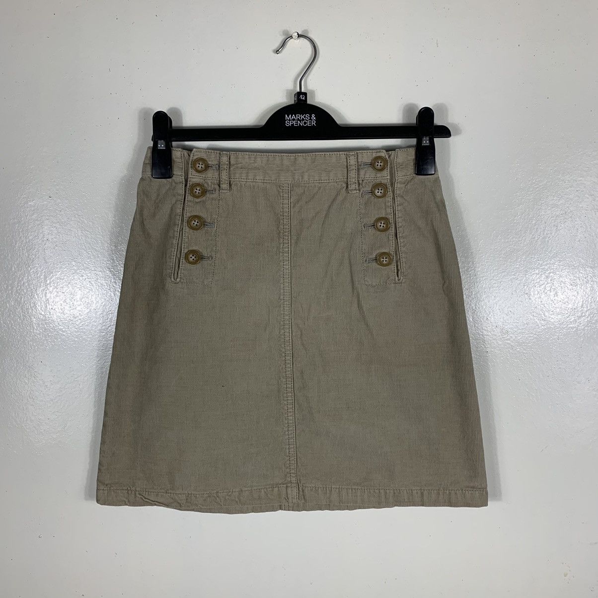 image of Mackintosh Philosophy Corduroy Buttons Skirt, Women's (Size 26)