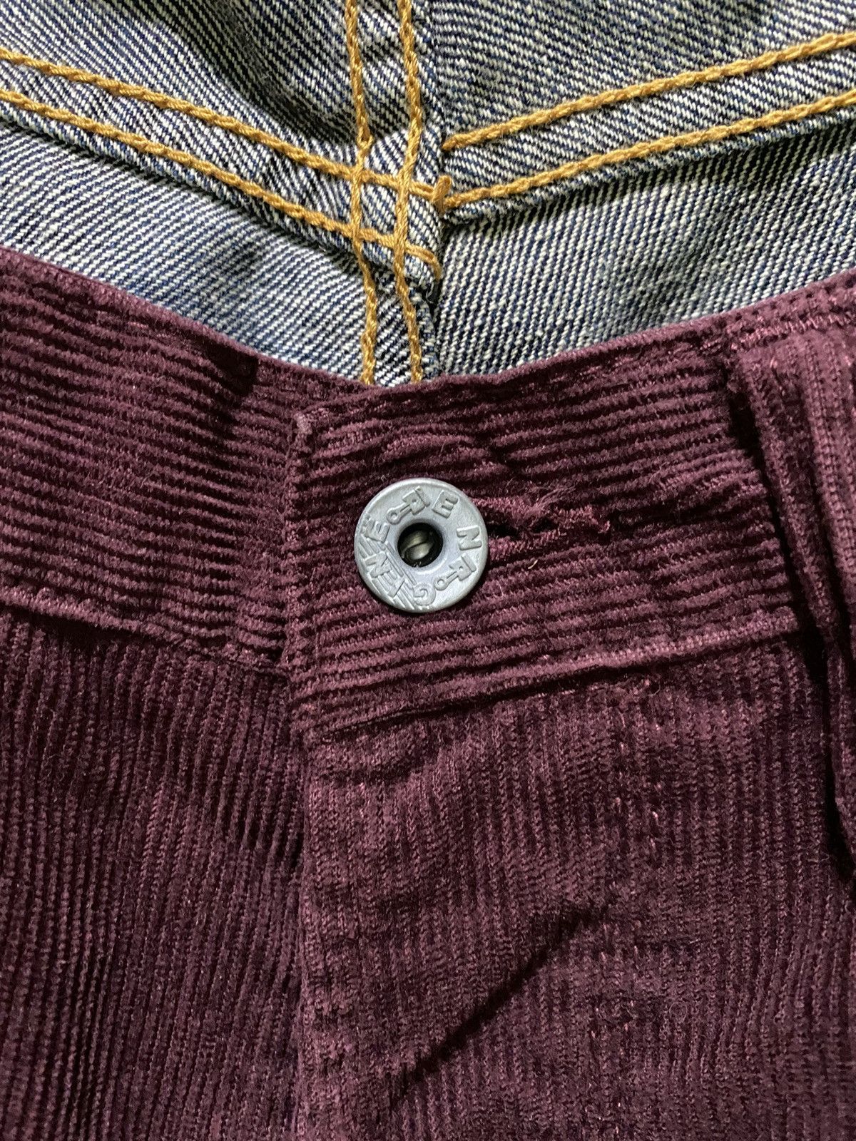 Japanese Brand JAPAN BRAND ENGINE LABEL CORDUROY AND JEANS KAPITAL STYLE Size US 32 / EU 48 - 5 Thumbnail