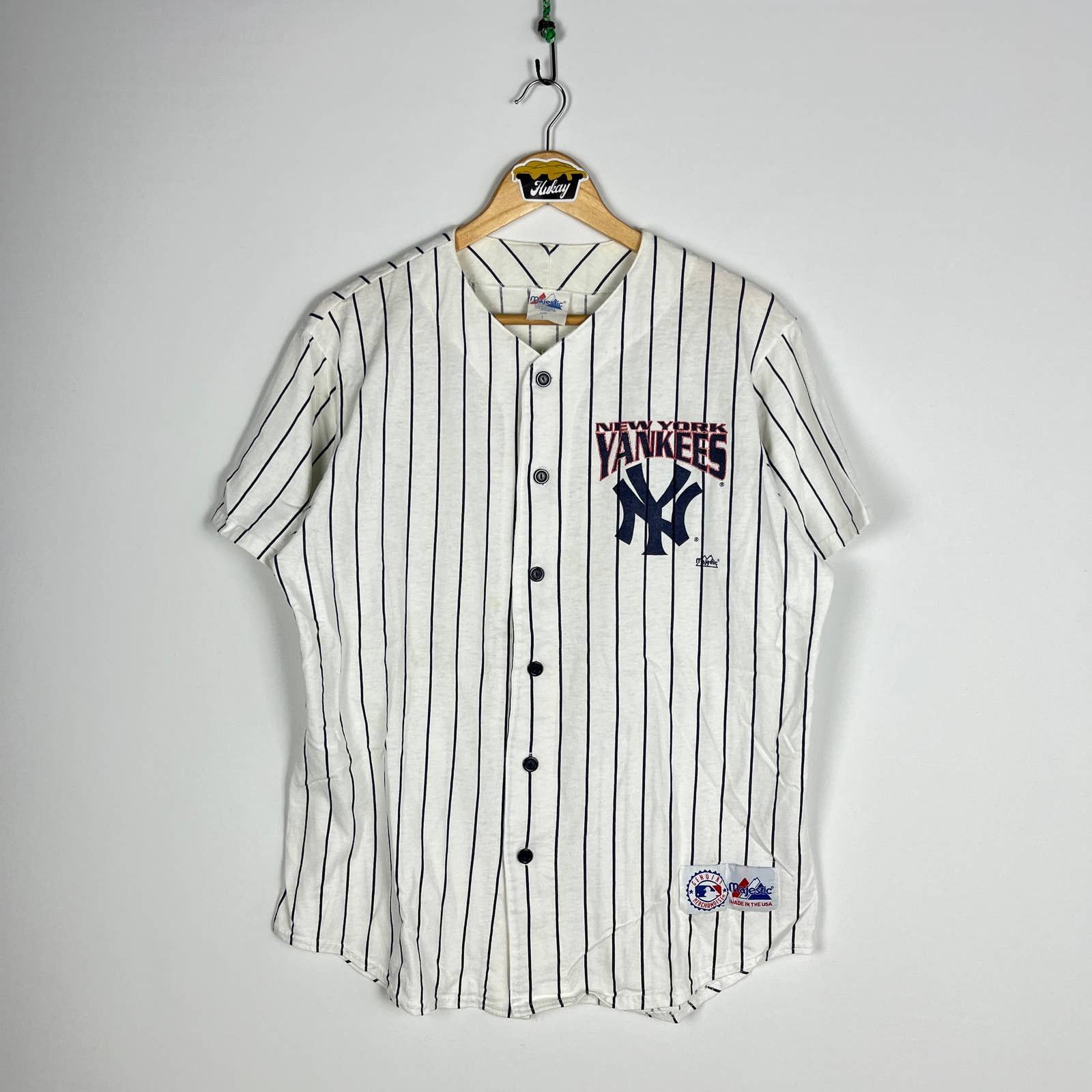 Vintage 90s Majestic New York Yankees Jersey Shirt Large