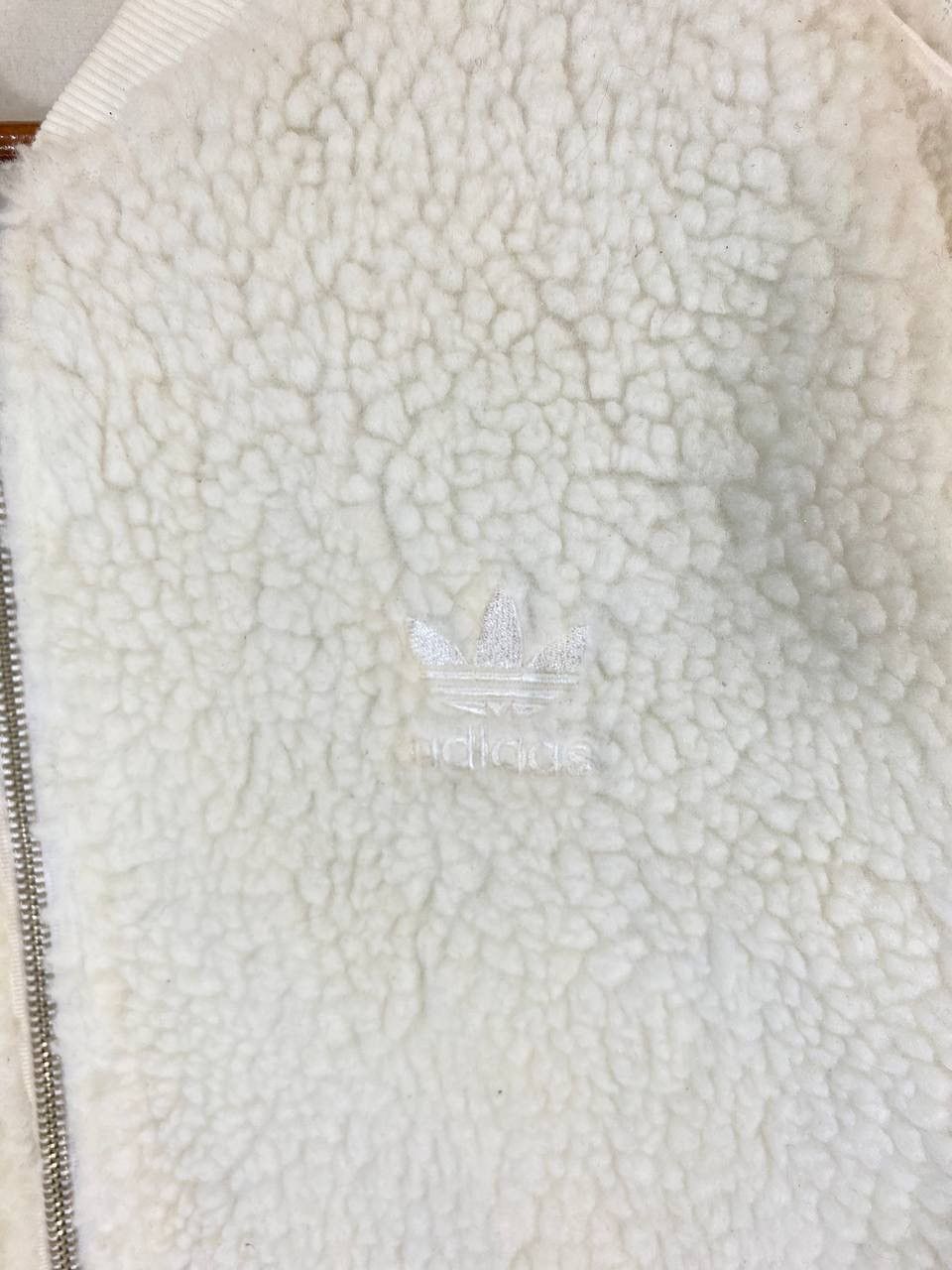 Adidas Adidas Trefoil White sherpa jacket Size US M / EU 48-50 / 2 - 7 Thumbnail