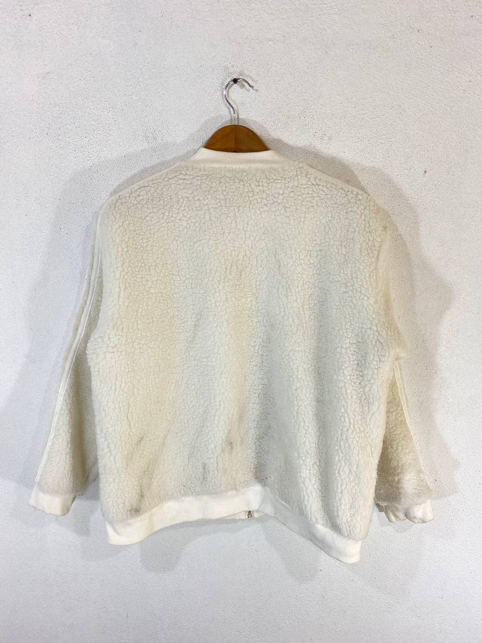 Adidas Adidas Trefoil White sherpa jacket Size US M / EU 48-50 / 2 - 2 Thumbnail