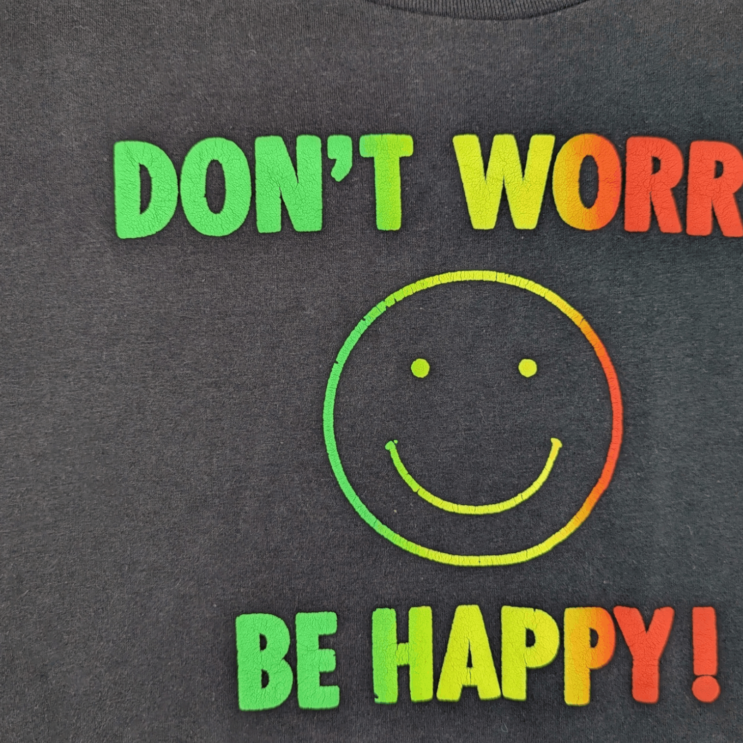 Vintage 80's MILLER Don't Worry Be Happy Smiley Tee Single Stitches Size US L / EU 52-54 / 3 - 5 Thumbnail