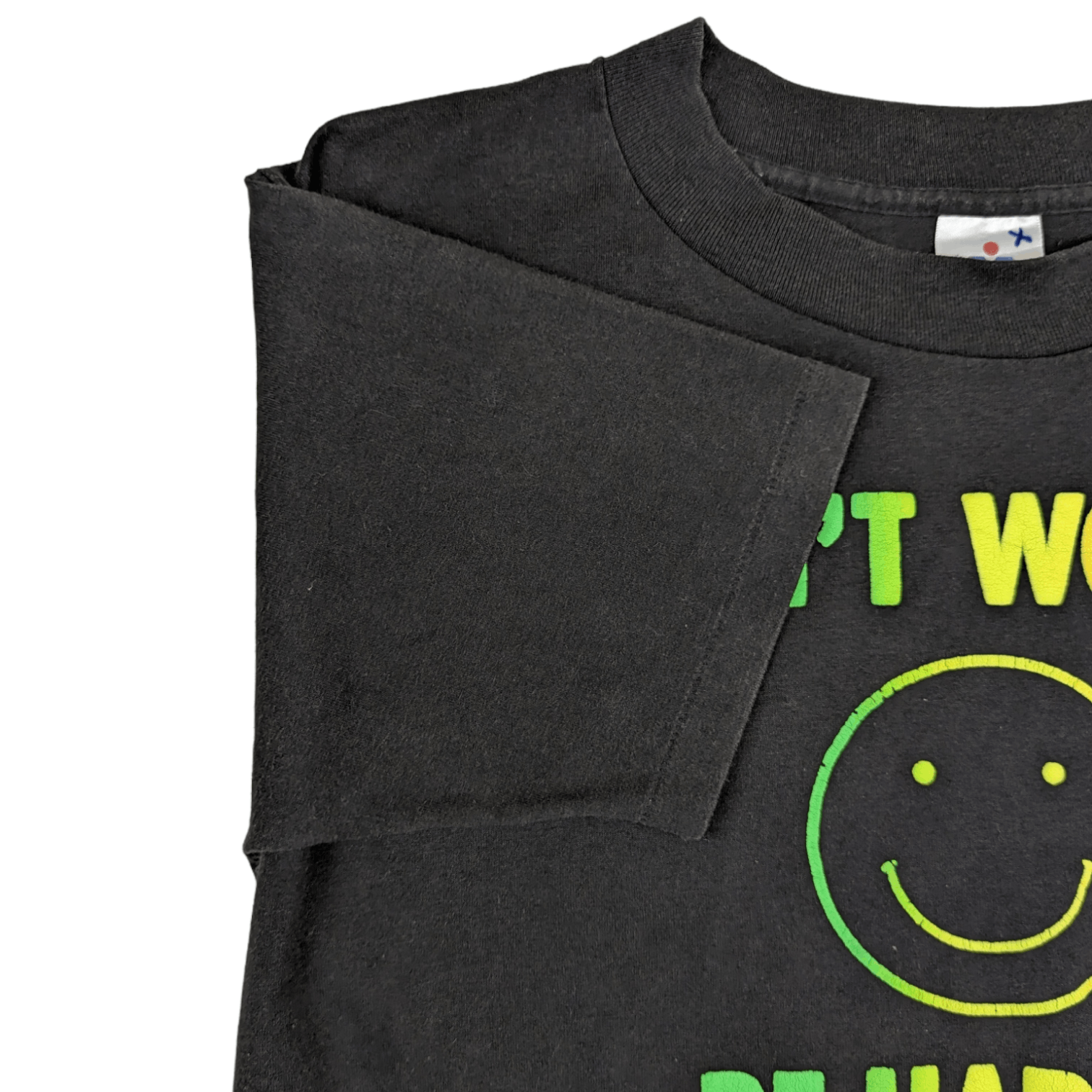 Vintage 80's MILLER Don't Worry Be Happy Smiley Tee Single Stitches Size US L / EU 52-54 / 3 - 7 Thumbnail