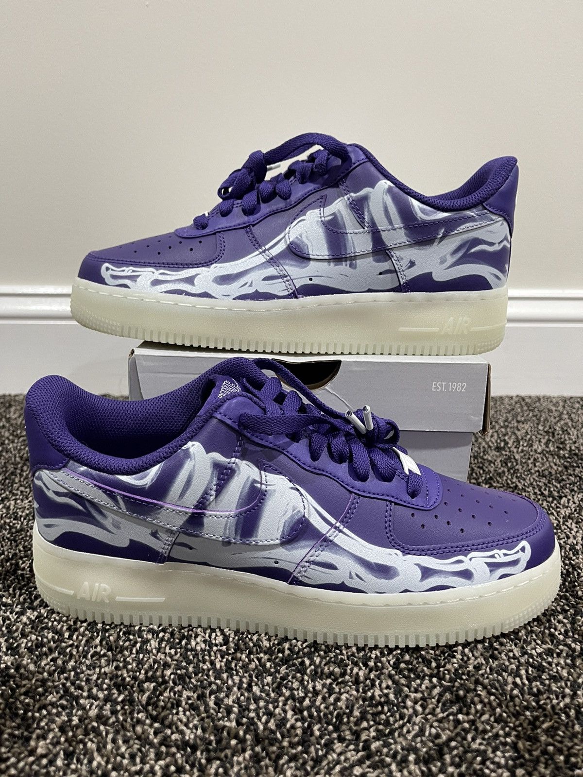 Nike Air Force Low 07 QS Skeleton Halloween Purple 2021