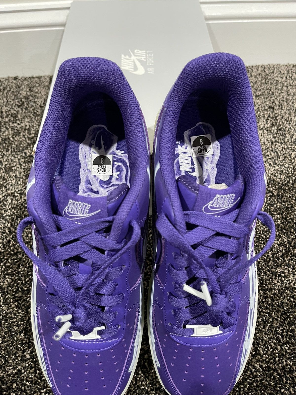 Nike Nike Air Force 1 Low 07 QS Skeleton Halloween Purple 2021 Size US 8 / EU 41 - 7 Thumbnail