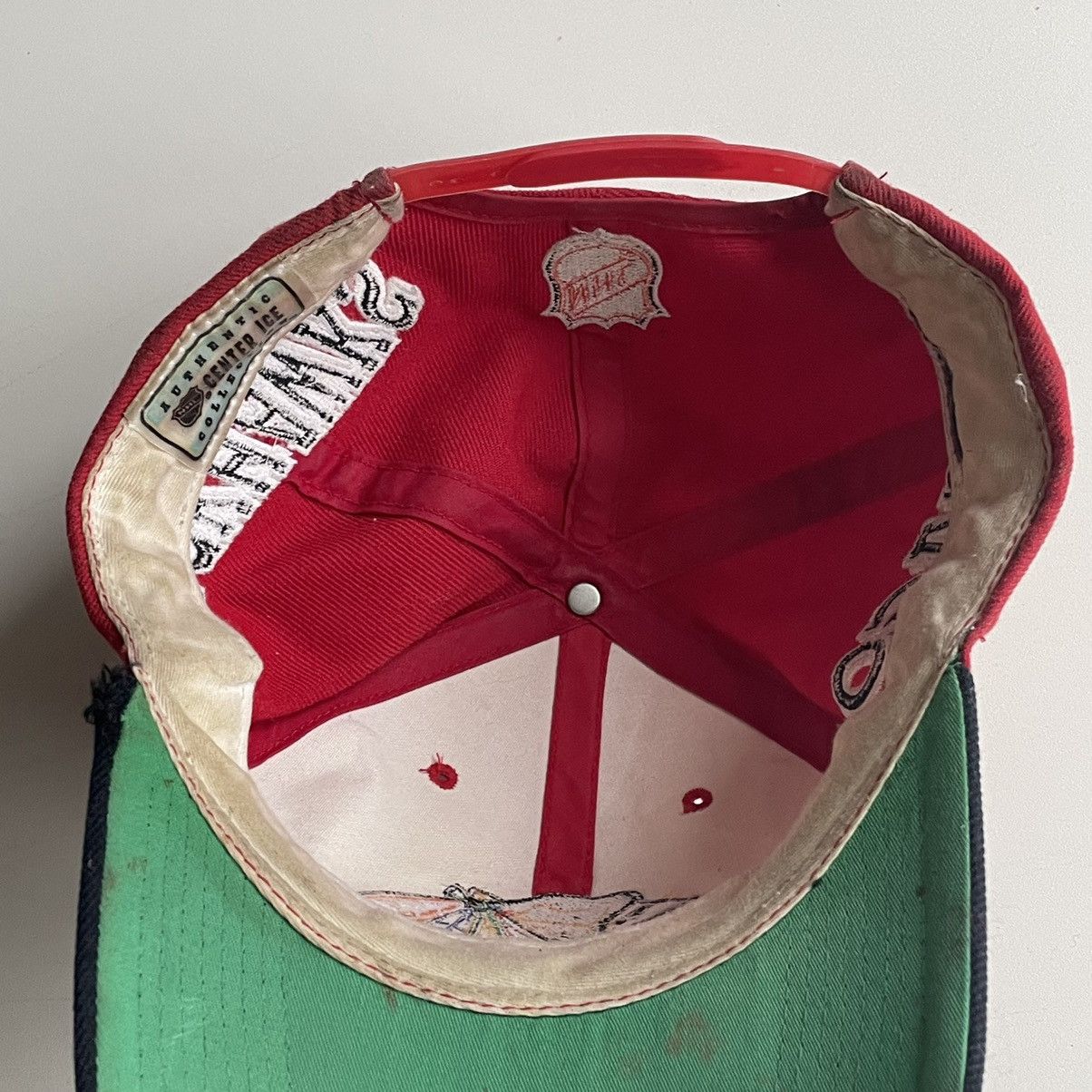 NHL × Vintage Vintage 90s Chicago Blackhawks Embroidered NHL Snapback Hat Size ONE SIZE - 5 Thumbnail