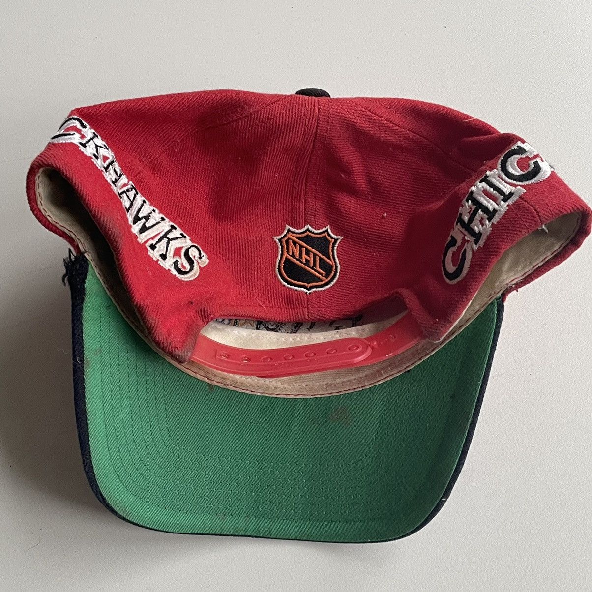 NHL × Vintage Vintage 90s Chicago Blackhawks Embroidered NHL Snapback Hat Size ONE SIZE - 6 Thumbnail