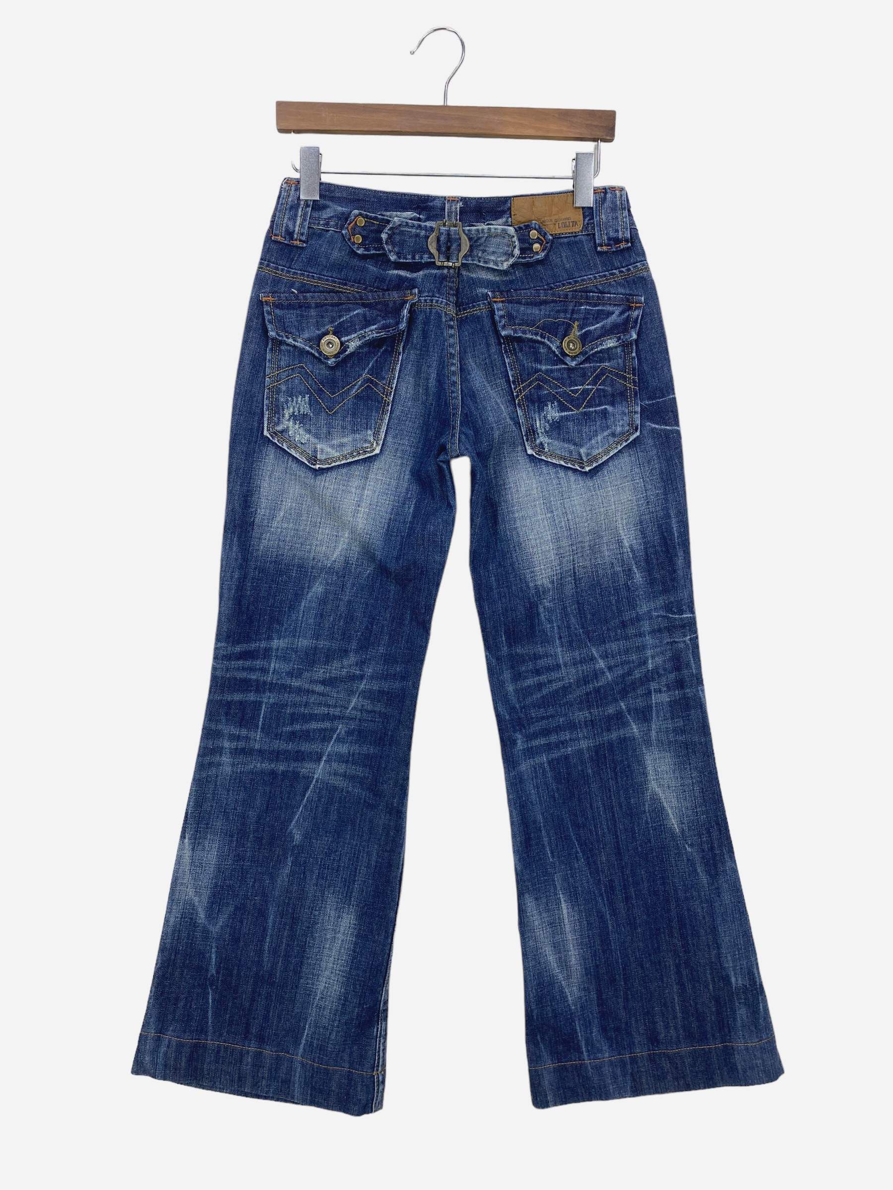 Japanese Brand apanese Lolita Bootcut Jeans Embellished Denim Flare Y2K Size 28" / US 6 / IT 42 - 2 Thumbnail