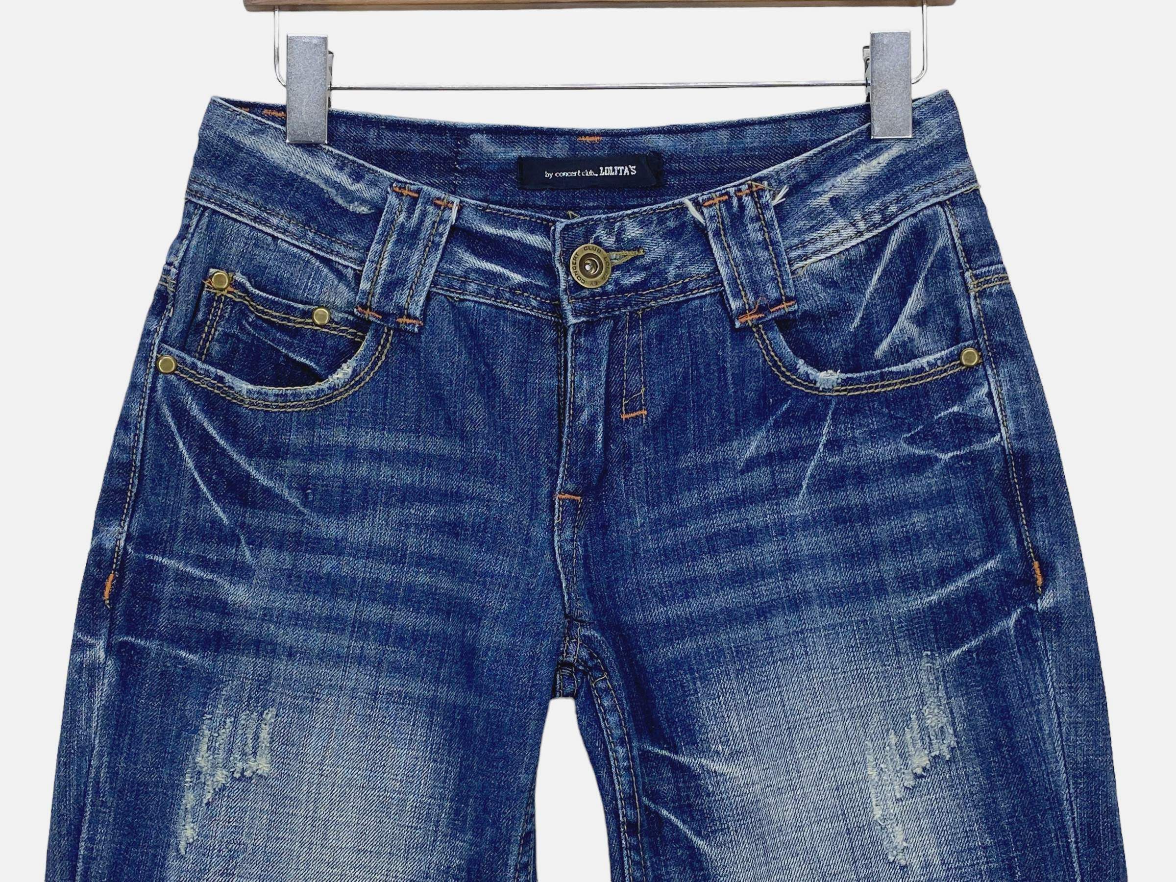 Japanese Brand apanese Lolita Bootcut Jeans Embellished Denim Flare Y2K Size 28" / US 6 / IT 42 - 3 Thumbnail
