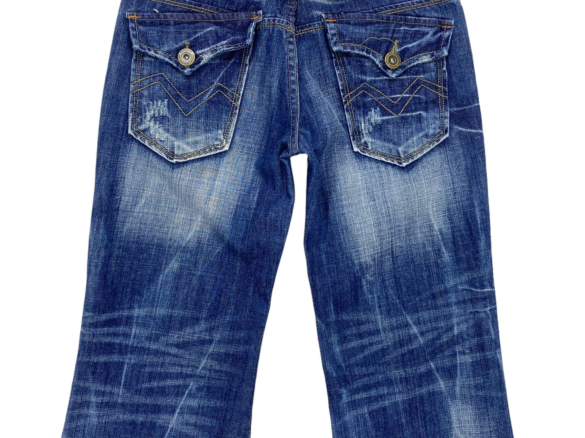 Japanese Brand apanese Lolita Bootcut Jeans Embellished Denim Flare Y2K Size 28" / US 6 / IT 42 - 7 Thumbnail