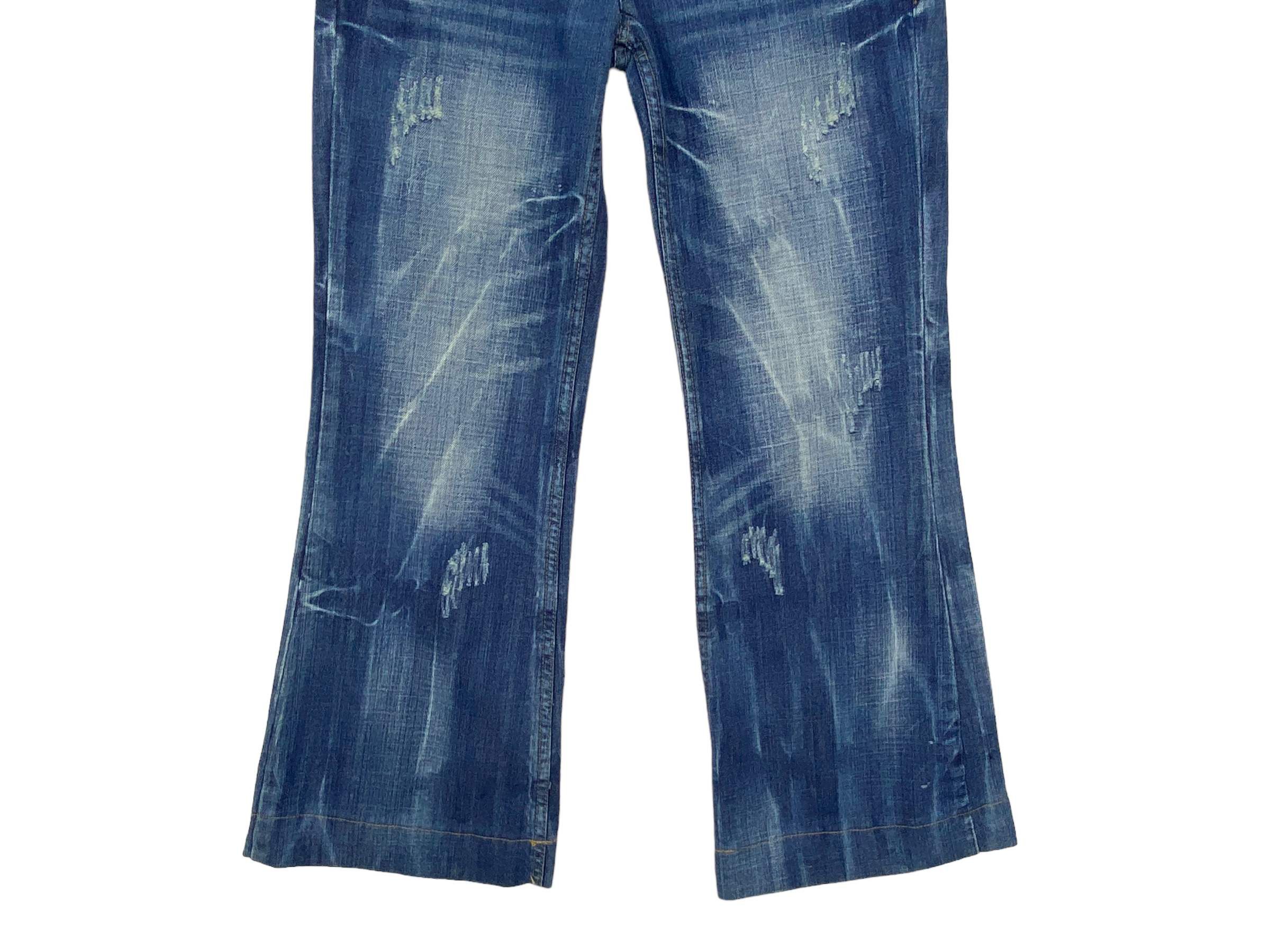 Japanese Brand apanese Lolita Bootcut Jeans Embellished Denim Flare Y2K Size 28" / US 6 / IT 42 - 5 Thumbnail