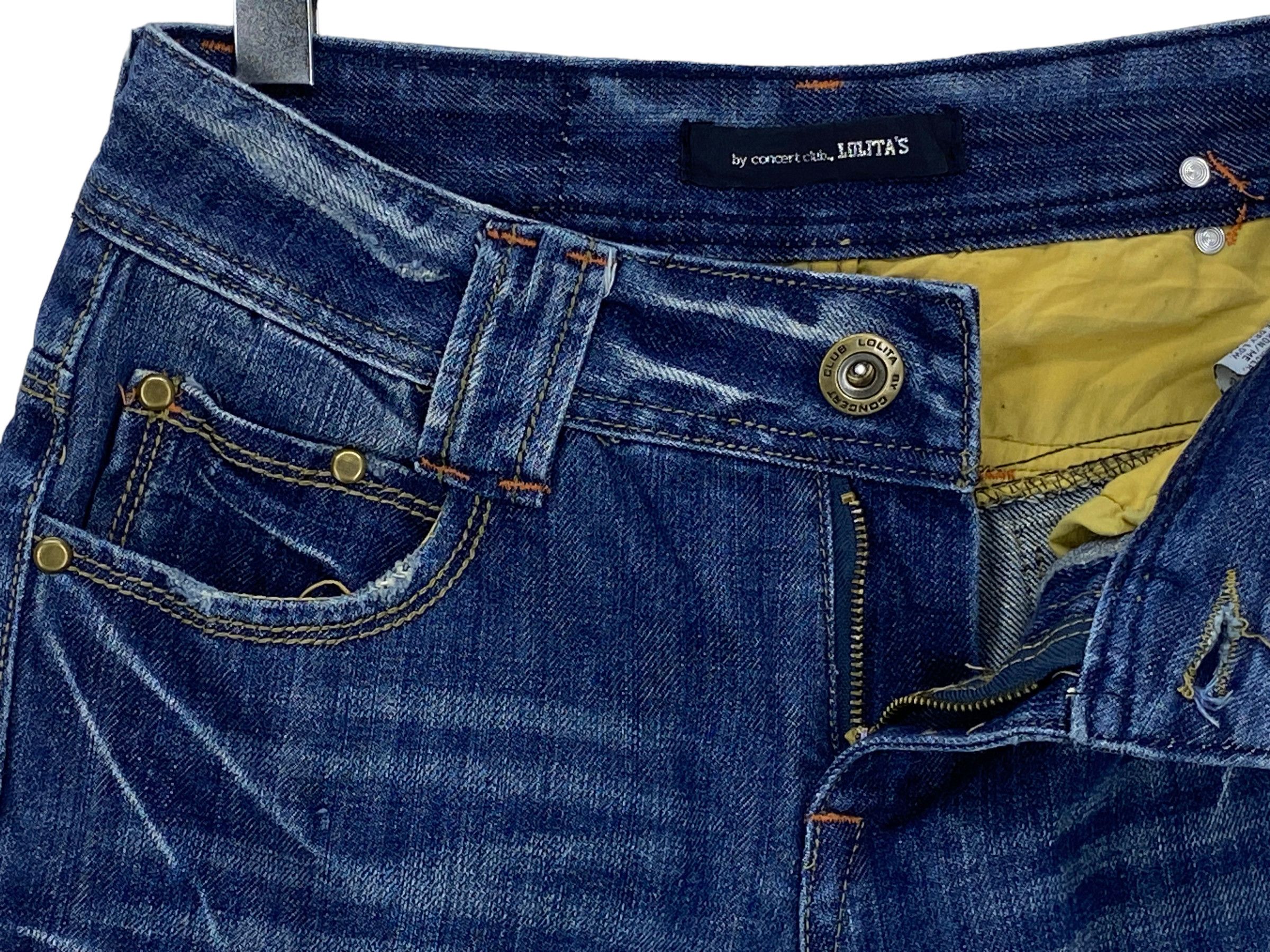 Japanese Brand apanese Lolita Bootcut Jeans Embellished Denim Flare Y2K Size 28" / US 6 / IT 42 - 9 Thumbnail