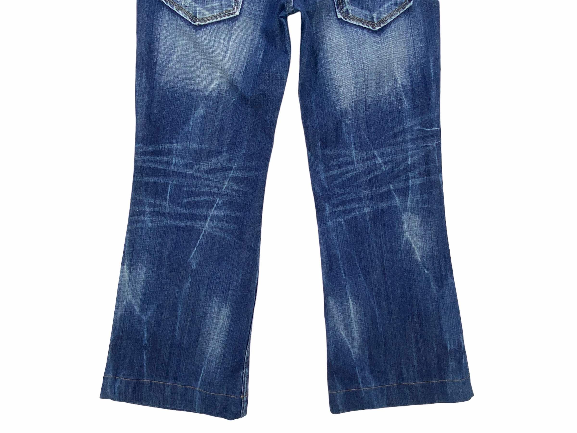 Japanese Brand apanese Lolita Bootcut Jeans Embellished Denim Flare Y2K Size 28" / US 6 / IT 42 - 8 Thumbnail