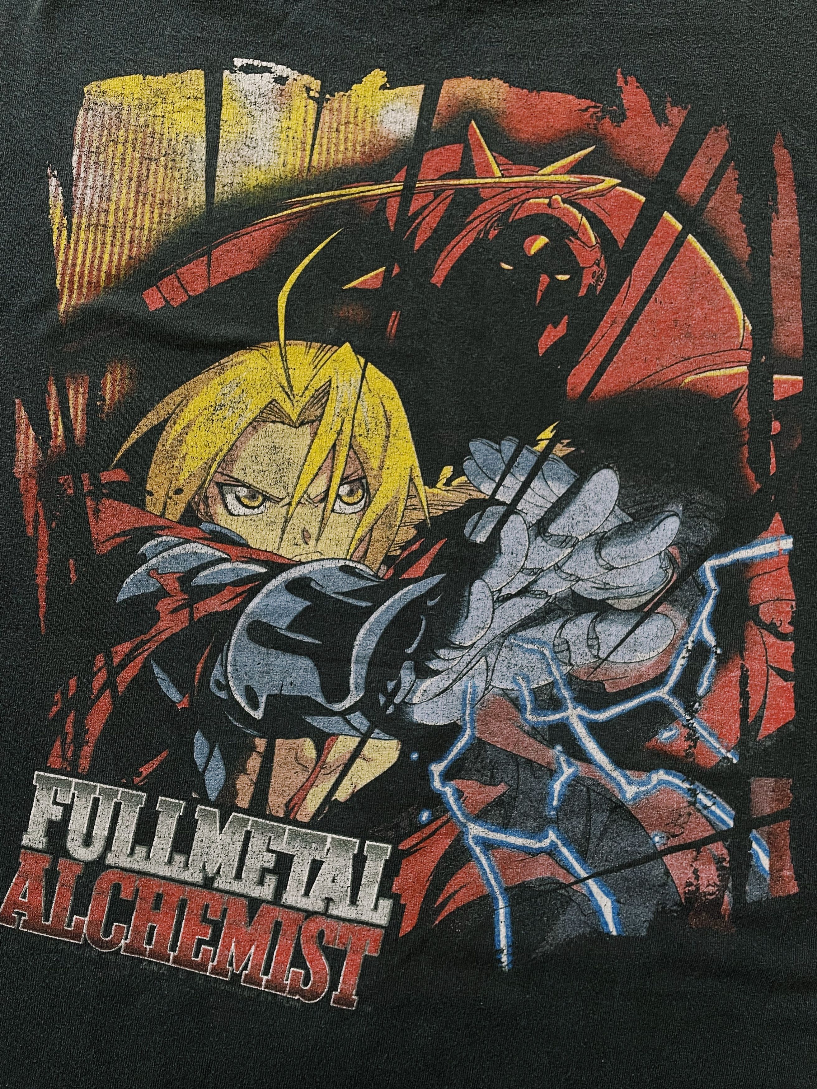 Anime Vintage Y2K 2005 FMA Full Metal Alchemist FMA T-shirt Black Size US M / EU 48-50 / 2 - 3 Thumbnail