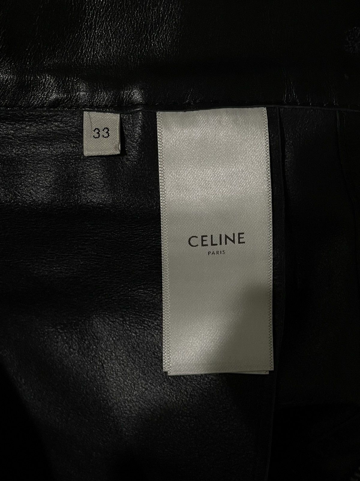 Celine × Hedi Slimane Celine x Hedi Slimane FW19 Black Calfskin Leather Pants Size US 33 - 10 Thumbnail