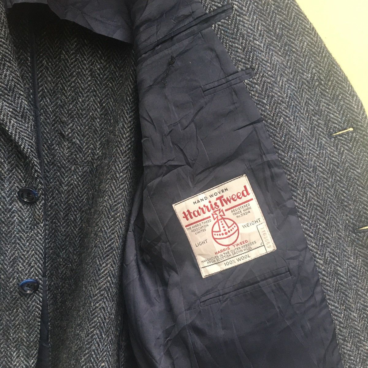 Designer × Harris Tweed Sun Faded HARRIS TWEED Wool Blazer Coat Size US M / EU 48-50 / 2 - 8 Thumbnail