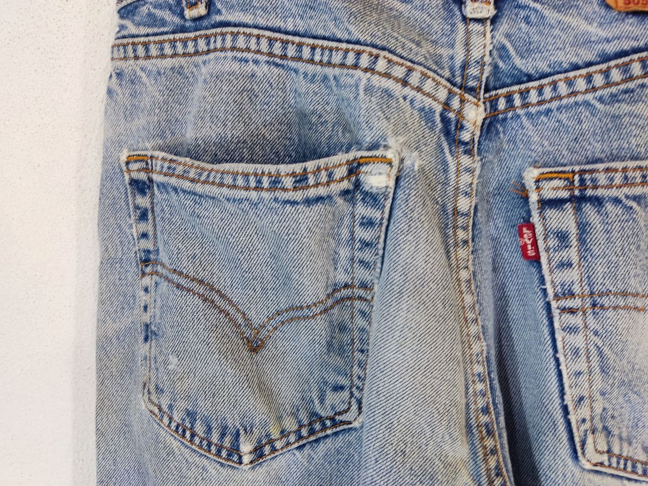 Levi's vintage levis 505 regular fit straight leg distressed denim Size US 34 / EU 50 - 11 Thumbnail