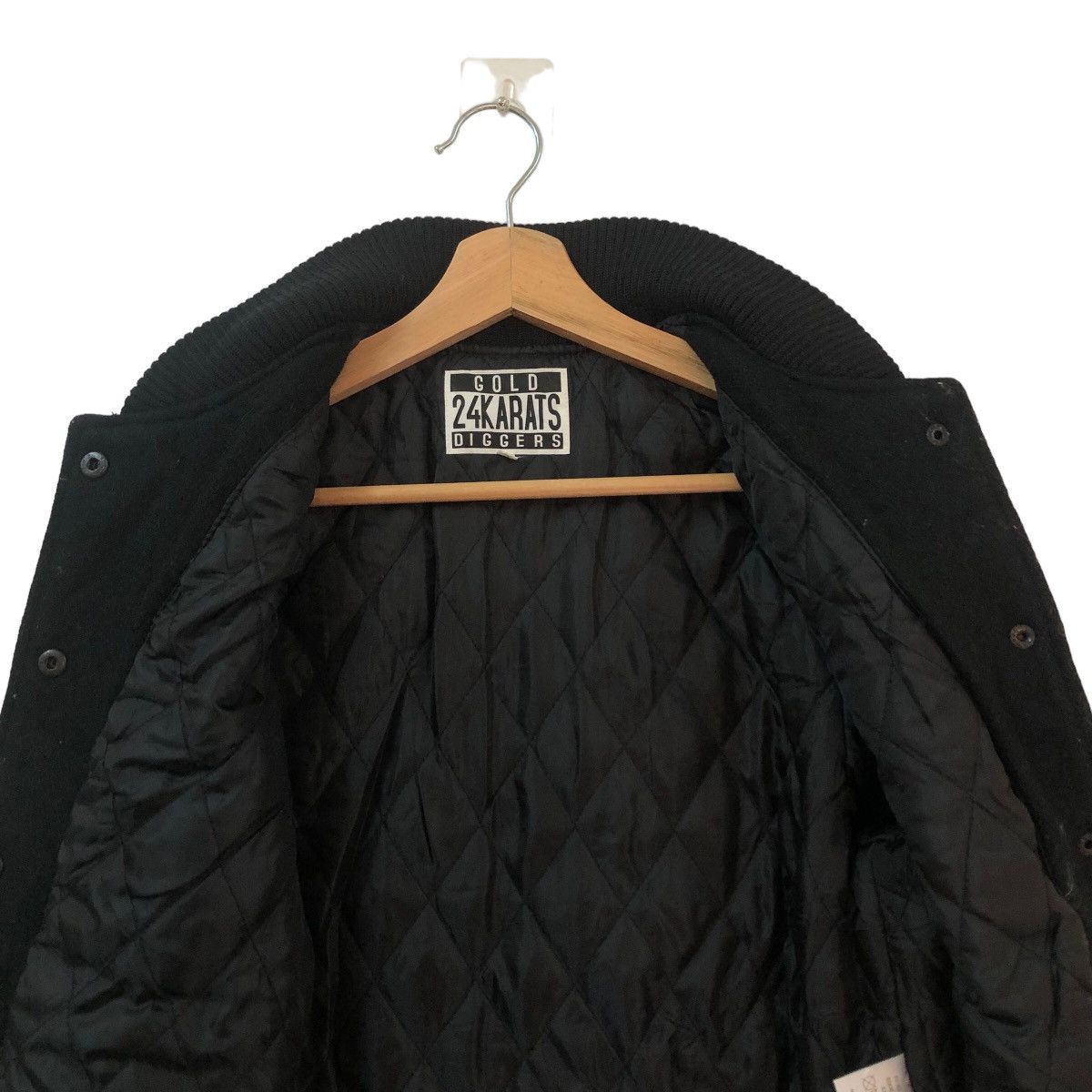 Japanese Brand VINTAGE VARSITY JACKET LEATHER HANDLING 24KARAT BIG LOGO Size US S / EU 44-46 / 1 - 7 Thumbnail