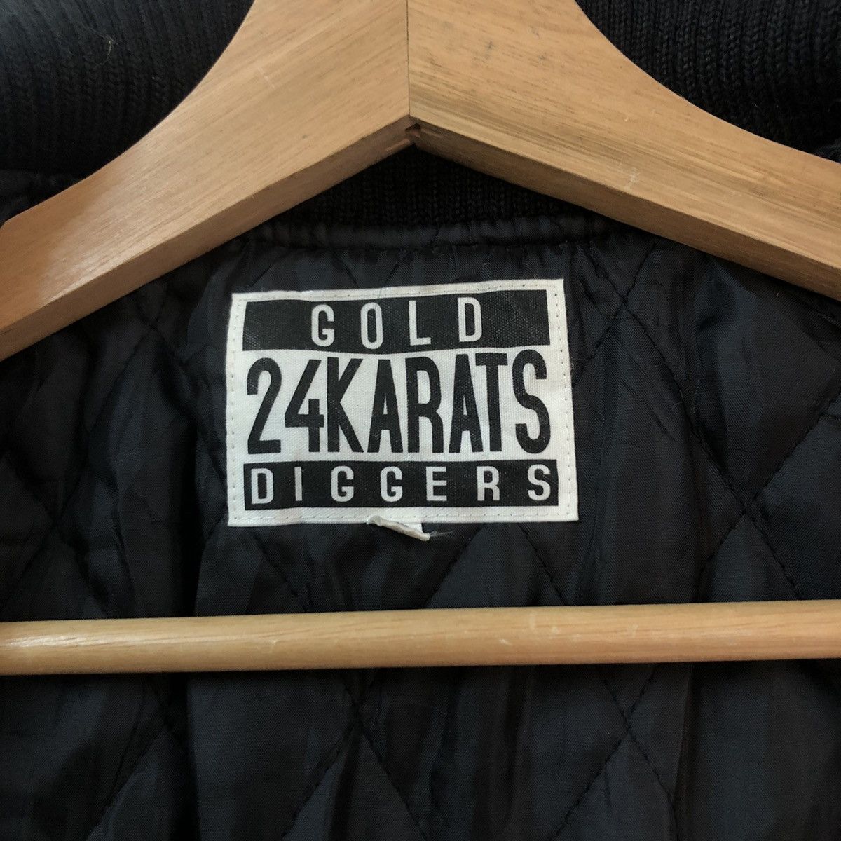 Japanese Brand VINTAGE VARSITY JACKET LEATHER HANDLING 24KARAT BIG LOGO Size US S / EU 44-46 / 1 - 8 Thumbnail