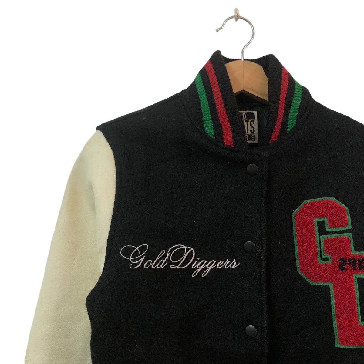 Japanese Brand VINTAGE VARSITY JACKET LEATHER HANDLING 24KARAT BIG LOGO Size US S / EU 44-46 / 1 - 3 Thumbnail