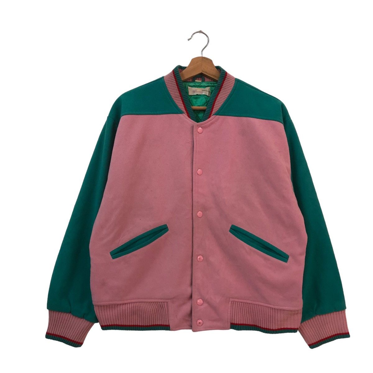 VINTAGE WOOL VARSITY JACKET RARE COLOUR RAFF SIMONS DESIGN