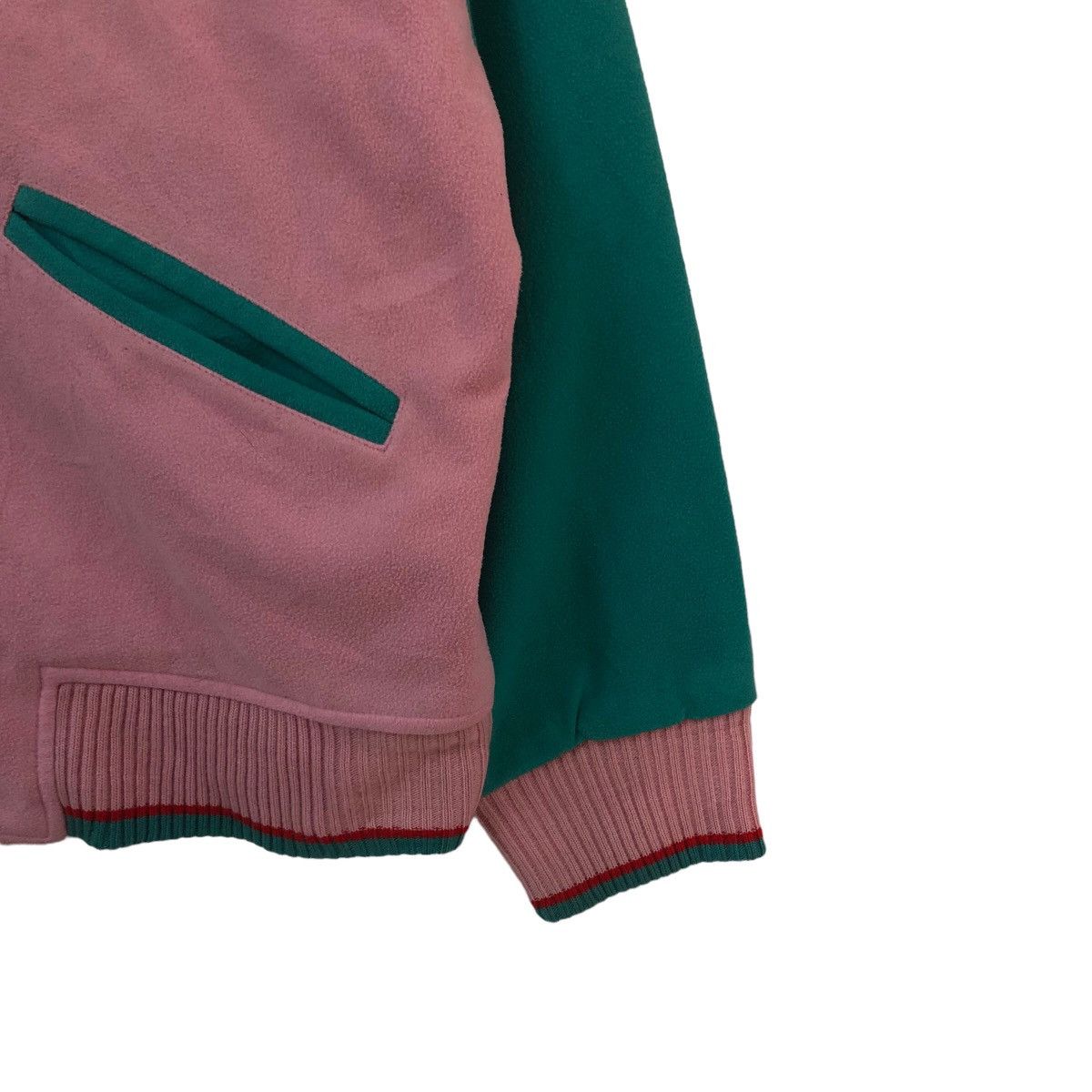 Japanese Brand VINTAGE WOOL VARSITY JACKET RARE COLOUR RAFF SIMONS DESIGN Size US M / EU 48-50 / 2 - 4 Thumbnail