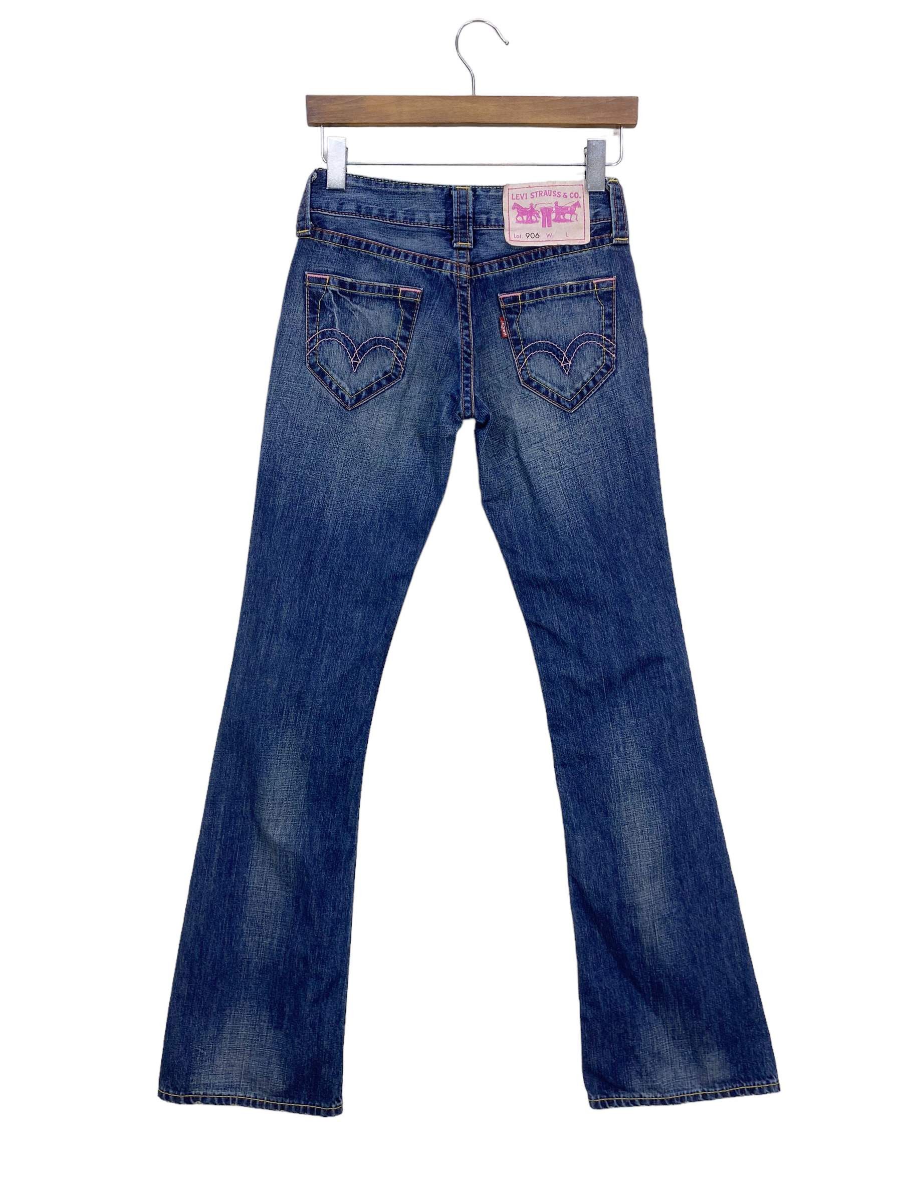 image of Distressed Denim x Levis 906 Jeans Vintage Levis Flare Jeans in Blue, Women's (Size 27)