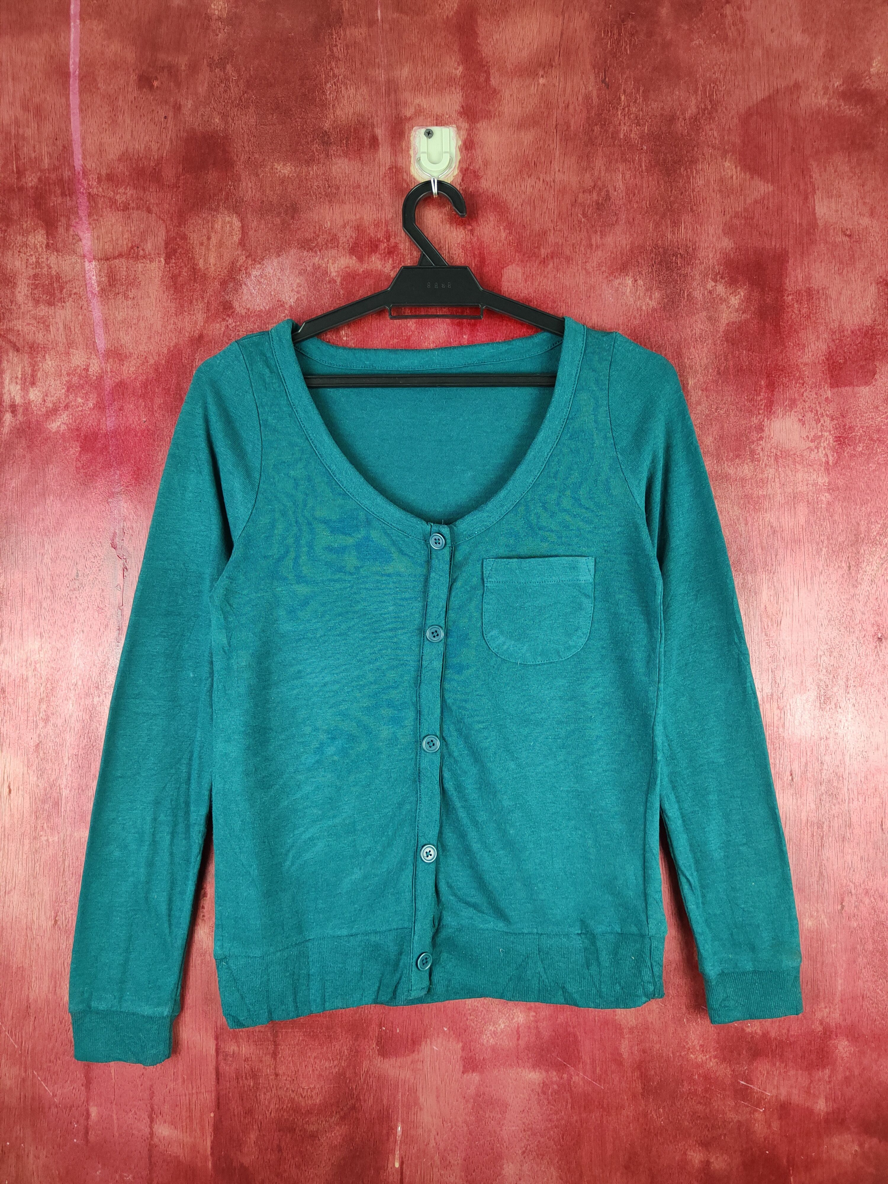 Japanese Brand Japan Green Cardigan knitwear #S865 Size M / US 6-8 / IT 42-44 - 1 Thumbnail