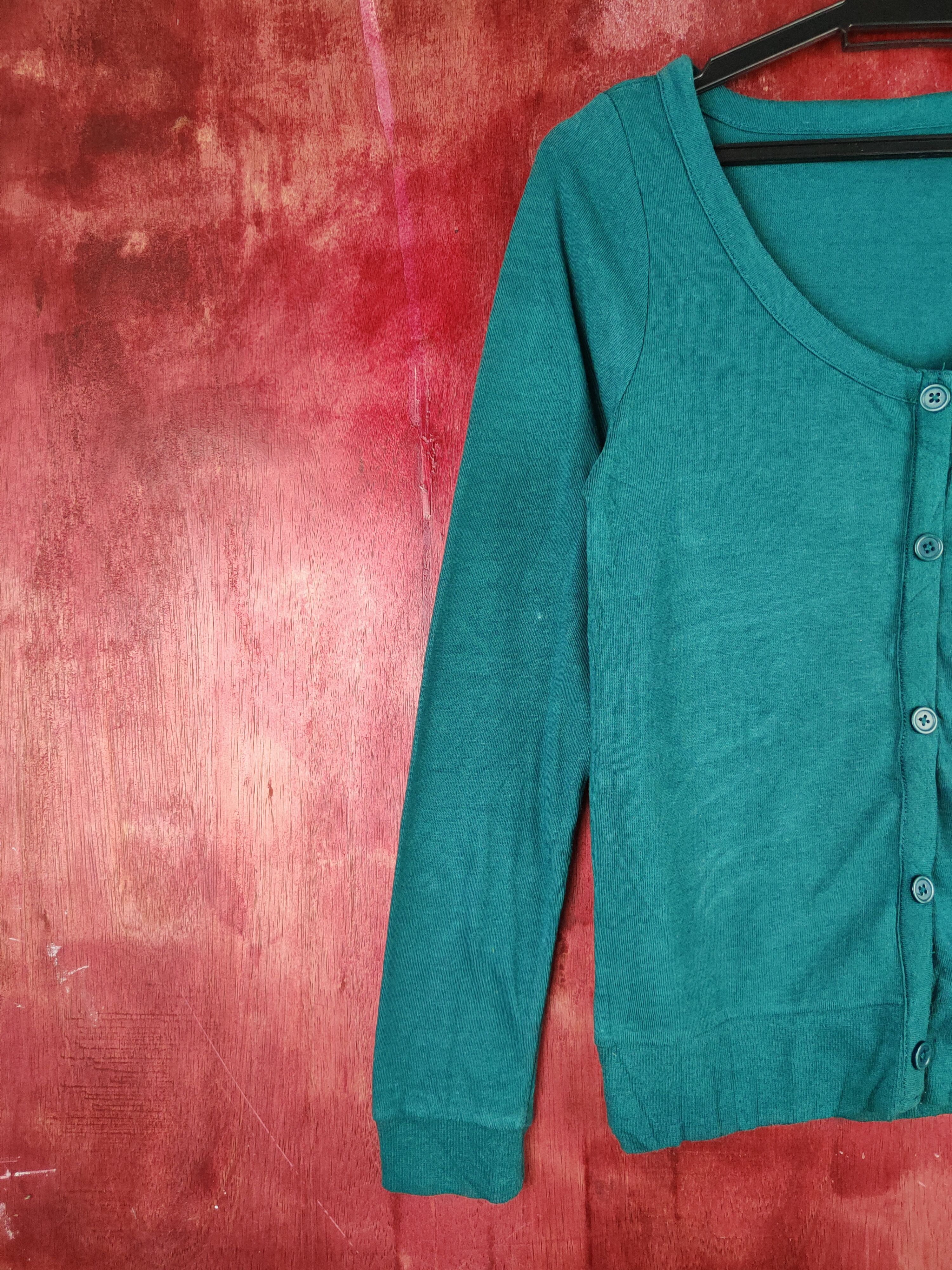 Japanese Brand Japan Green Cardigan knitwear #S865 Size M / US 6-8 / IT 42-44 - 3 Thumbnail