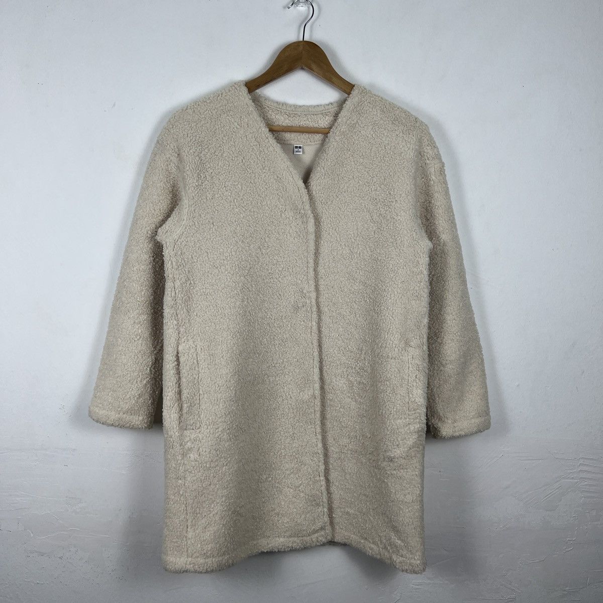 Uniqlo × Vintage Vintage Uniqlo Teddy Coat With Snap Button and Pocket Size S / US 4 / IT 40 - 1 Thumbnail