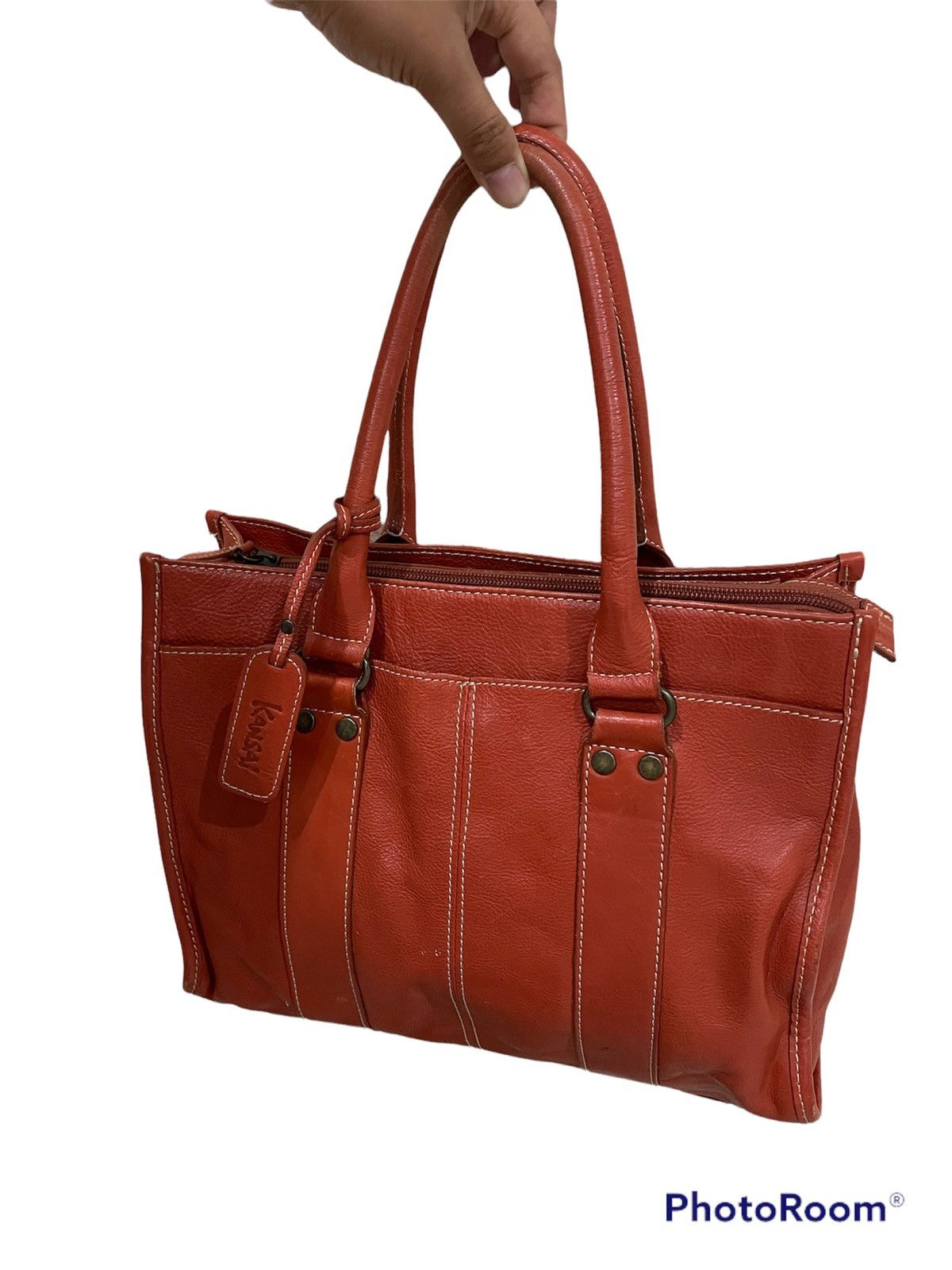 Kansai Yamamoto × Vintage Vintage Leather Hand bag / Tote Bag Kansai Yamamoto Size ONE SIZE - 2 Thumbnail