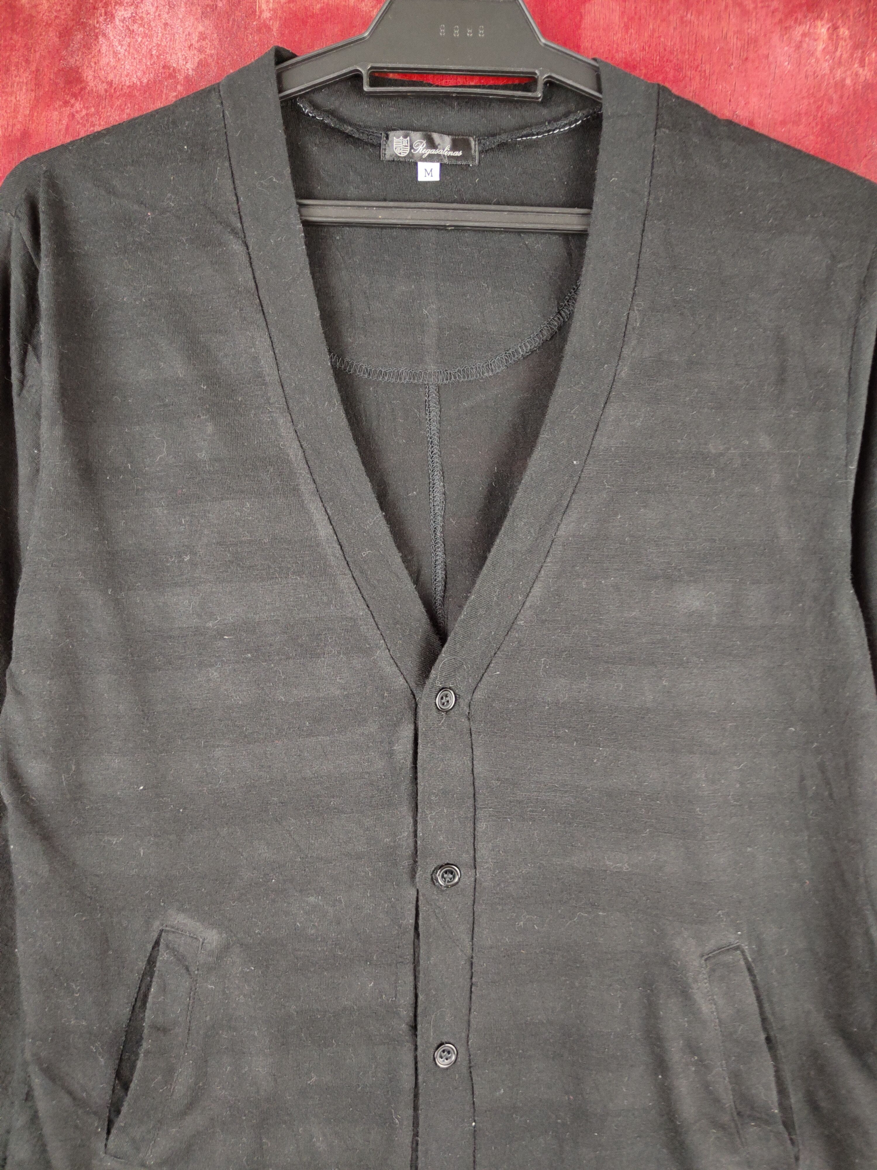 Japanese Brand × Solid and Striped Regasalinas Black stripe Cardigan knitwear #S863 Size M / US 6-8 / IT 42-44 - 2 Thumbnail