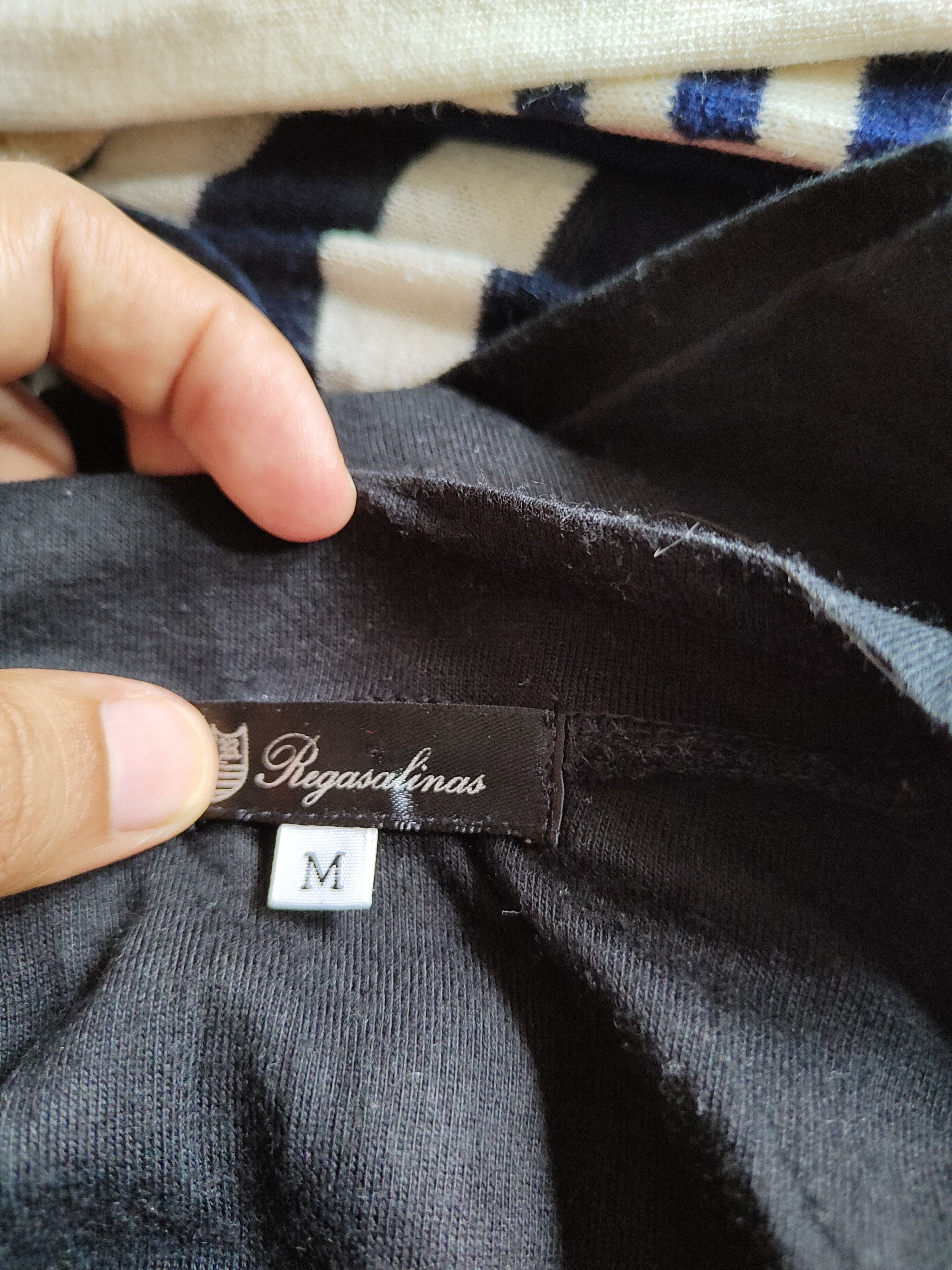 Japanese Brand × Solid and Striped Regasalinas Black stripe Cardigan knitwear #S863 Size M / US 6-8 / IT 42-44 - 11 Thumbnail