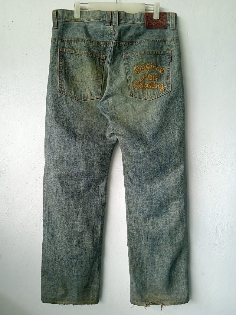 Morgan Homme Morgan Homme Distressed Ripped Patchwork Baggy Denim Size US 34 / EU 50 - 6 Thumbnail
