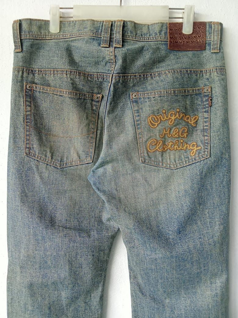 Morgan Homme Morgan Homme Distressed Ripped Patchwork Baggy Denim Size US 34 / EU 50 - 7 Thumbnail
