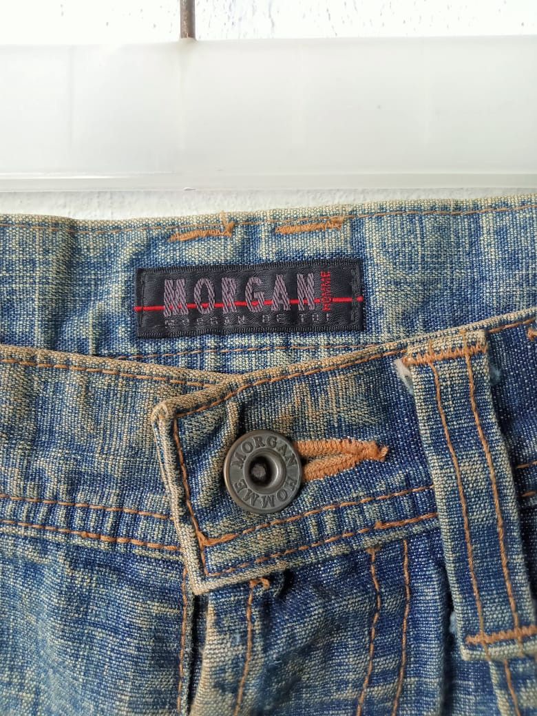 Morgan Homme Morgan Homme Distressed Ripped Patchwork Baggy Denim Size US 34 / EU 50 - 5 Thumbnail