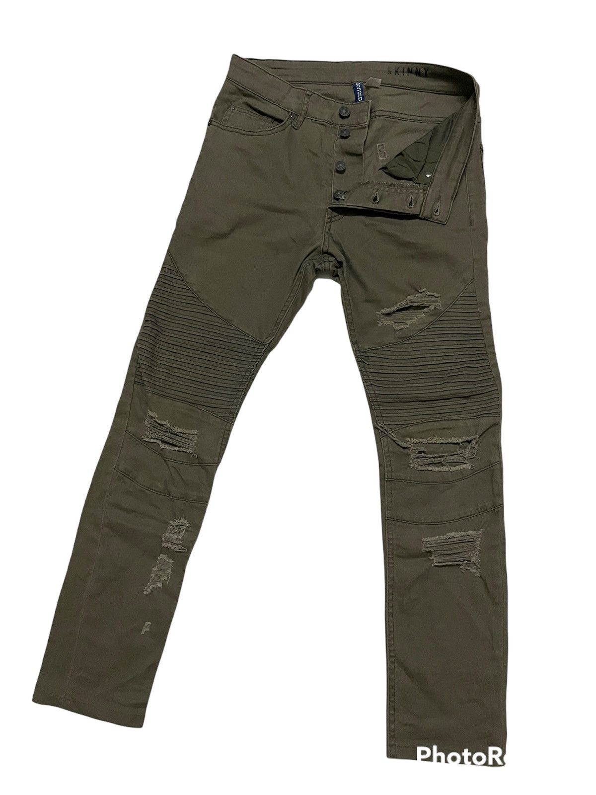 Japanese Brand Distressed Pants H&M Inspired By Balmain Size US 28 / EU 44 - 2 Thumbnail