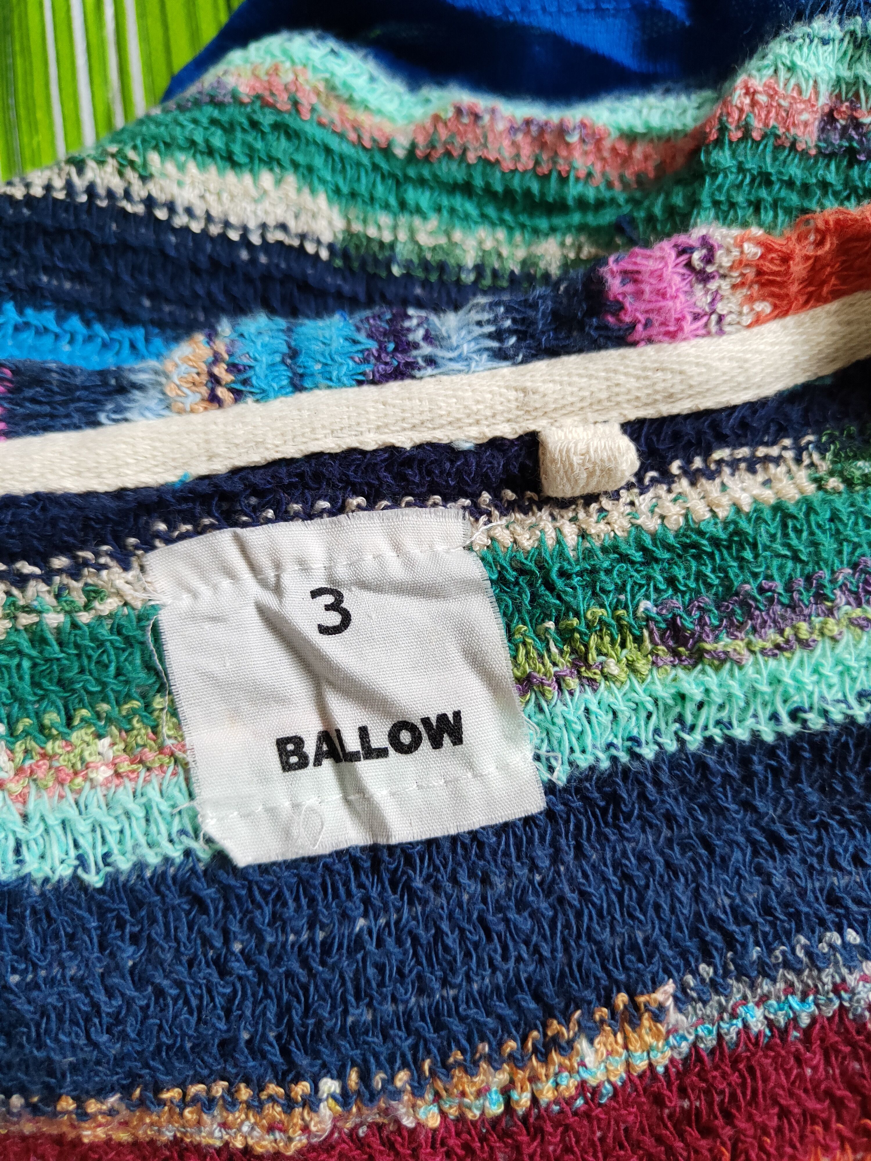 Japanese Brand Ballow Blue art rainbow Knitwear Cardigan #S853 Size M / US 6-8 / IT 42-44 - 11 Thumbnail