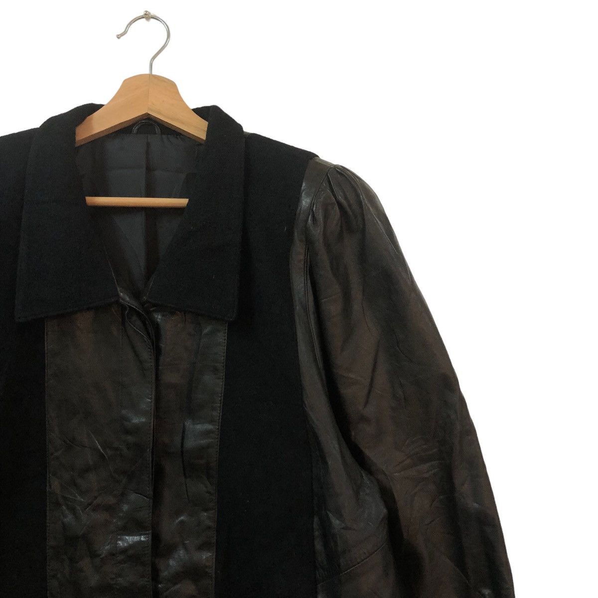 Japanese Brand VERY RARE SMOOTH LEATHER LONG JACKET WB INSPIRED RAFF SIMONS Size US L / EU 52-54 / 3 - 4 Thumbnail