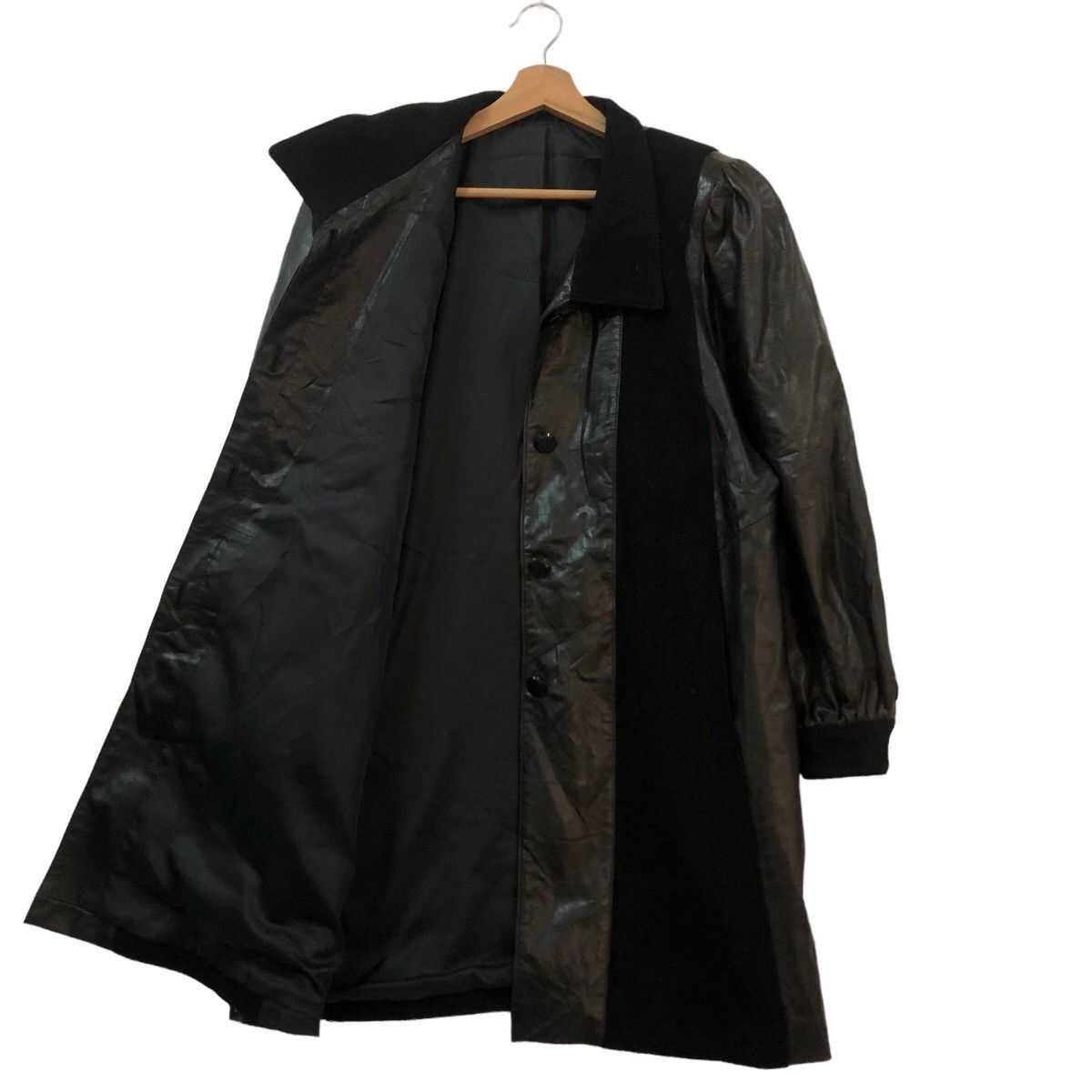 Japanese Brand VERY RARE SMOOTH LEATHER LONG JACKET WB INSPIRED RAFF SIMONS Size US L / EU 52-54 / 3 - 7 Thumbnail