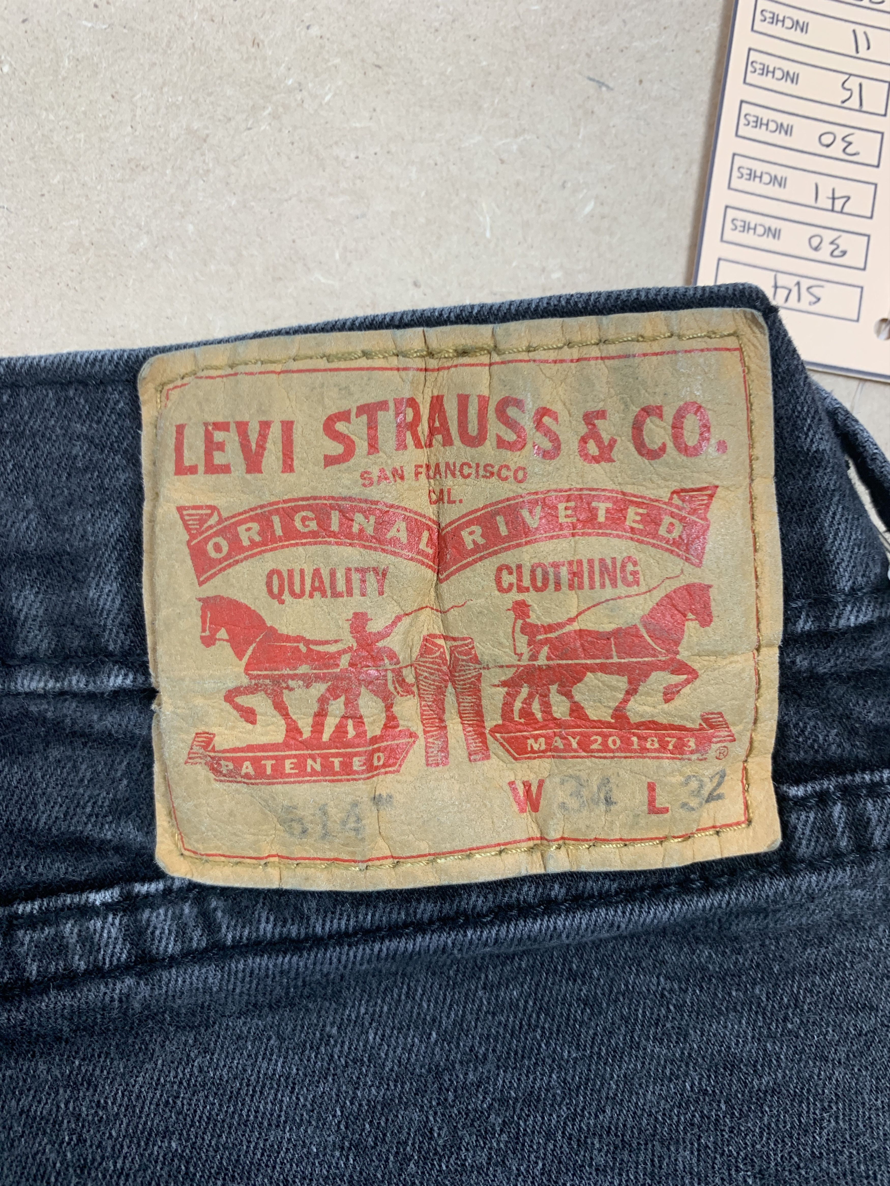 Levi's × Vintage Vintage LEVI'S 514 Faded Black Straight Cut Jeans Size US 30 / EU 46 - 8 Thumbnail