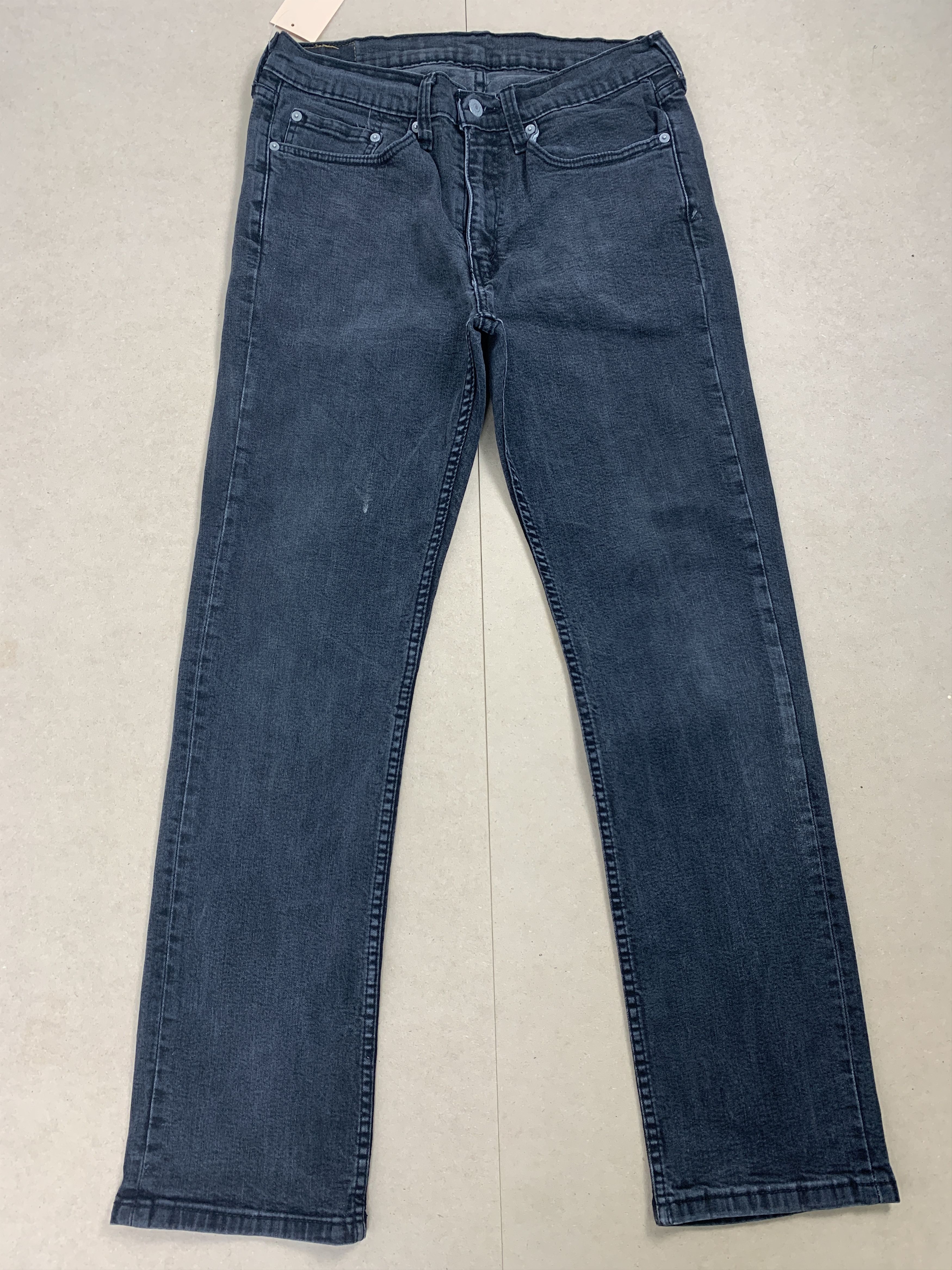 image of Levis x Vintage Levi's 514 Faded Black Straight Cut Jeans in Black Denim, Men's (Size 30)