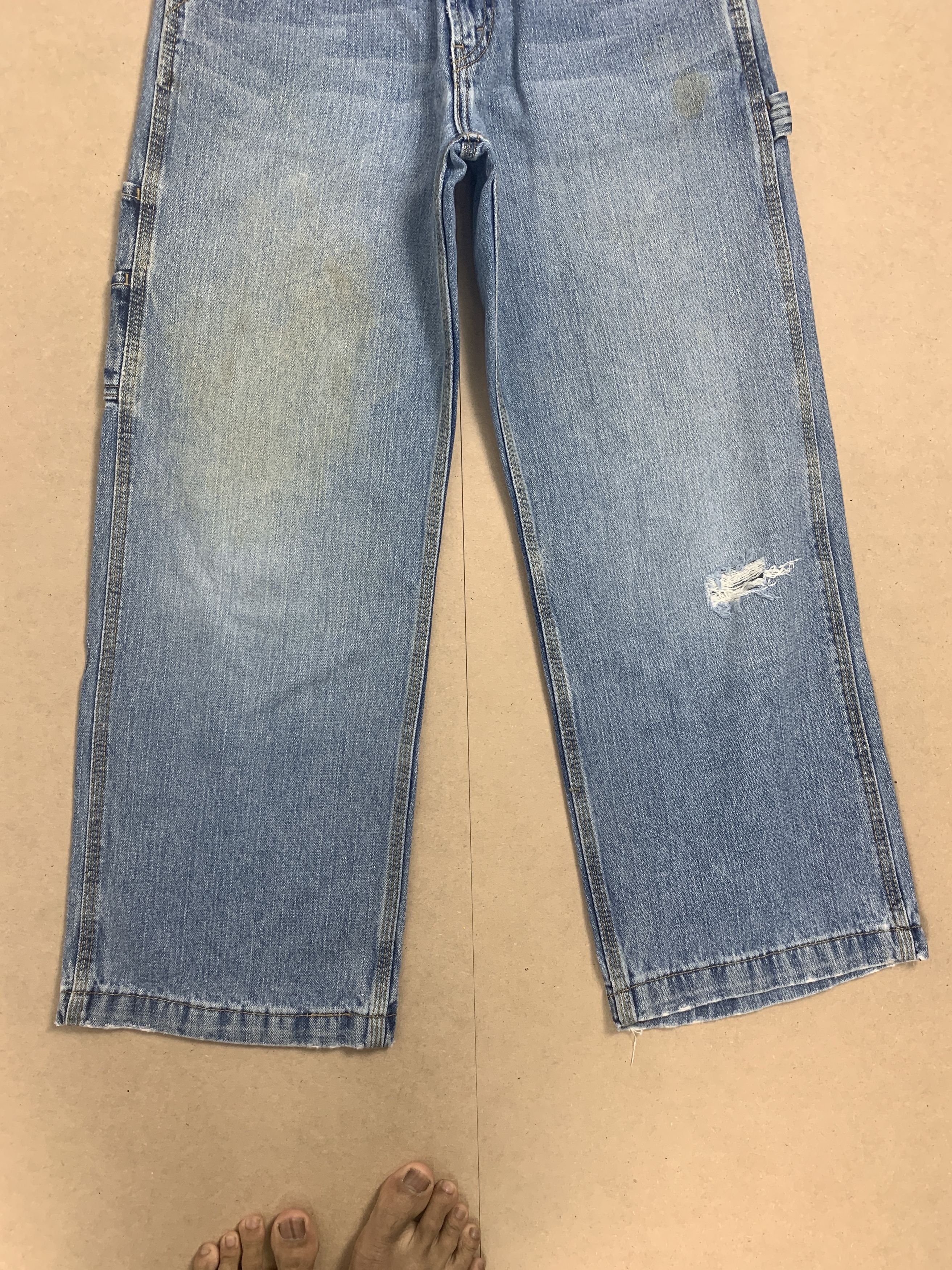 Levi's Vintage Levis Women Carpenter Baggy Faded Jeans P0241 Size 24" / US 00 / IT 34 - 3 Thumbnail