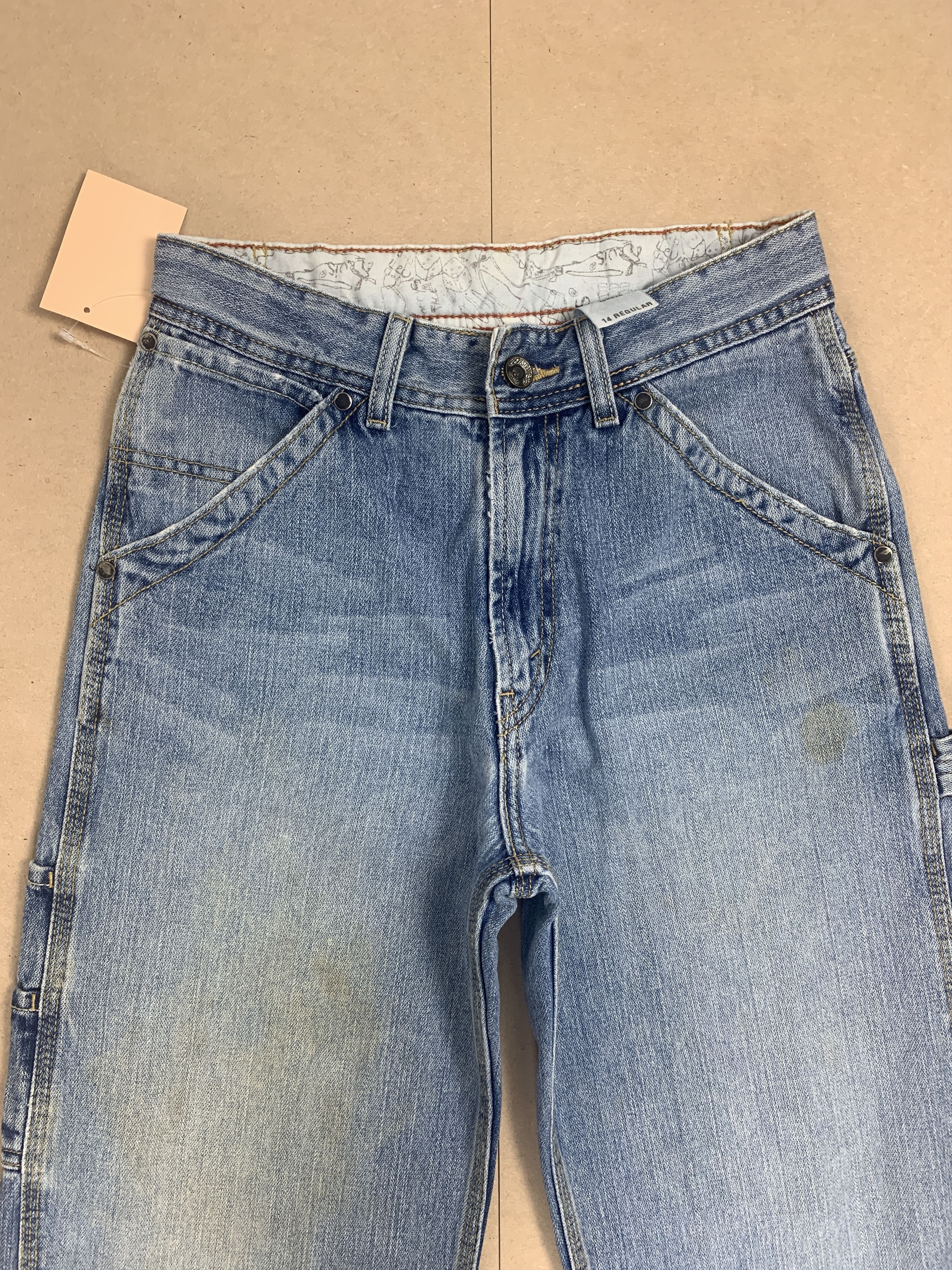 Levi's Vintage Levis Women Carpenter Baggy Faded Jeans P0241 Size 24" / US 00 / IT 34 - 2 Thumbnail