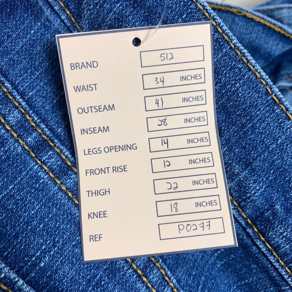 Levi's Vintage Levis 512 Skinny Stretch Faded Blue Jeans Size US 34 / EU 50 - 17 Thumbnail