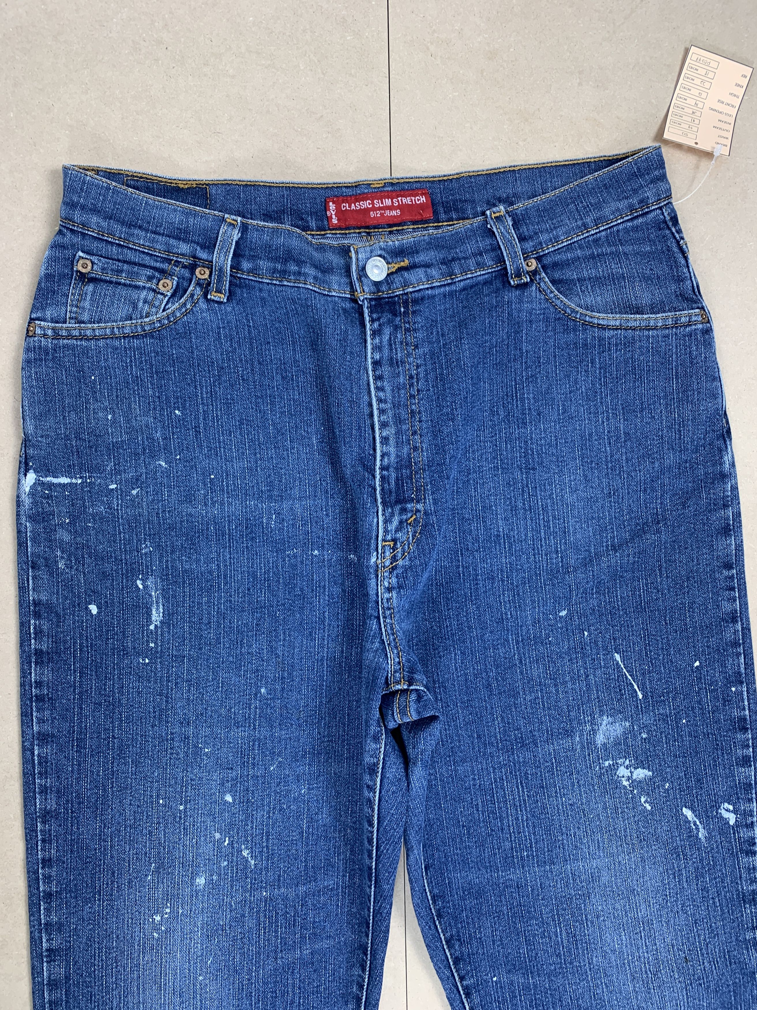 Levi's Vintage Levis 512 Skinny Stretch Faded Blue Jeans Size US 34 / EU 50 - 2 Thumbnail