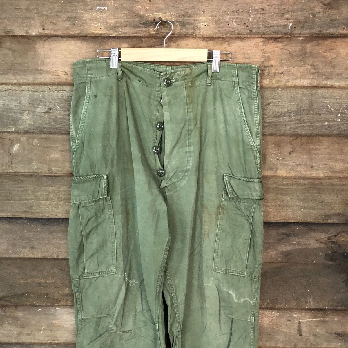 Japanese Brand DL Military multipocket tactical Green Cargon Pants #6945 Size US 33 - 2 Thumbnail